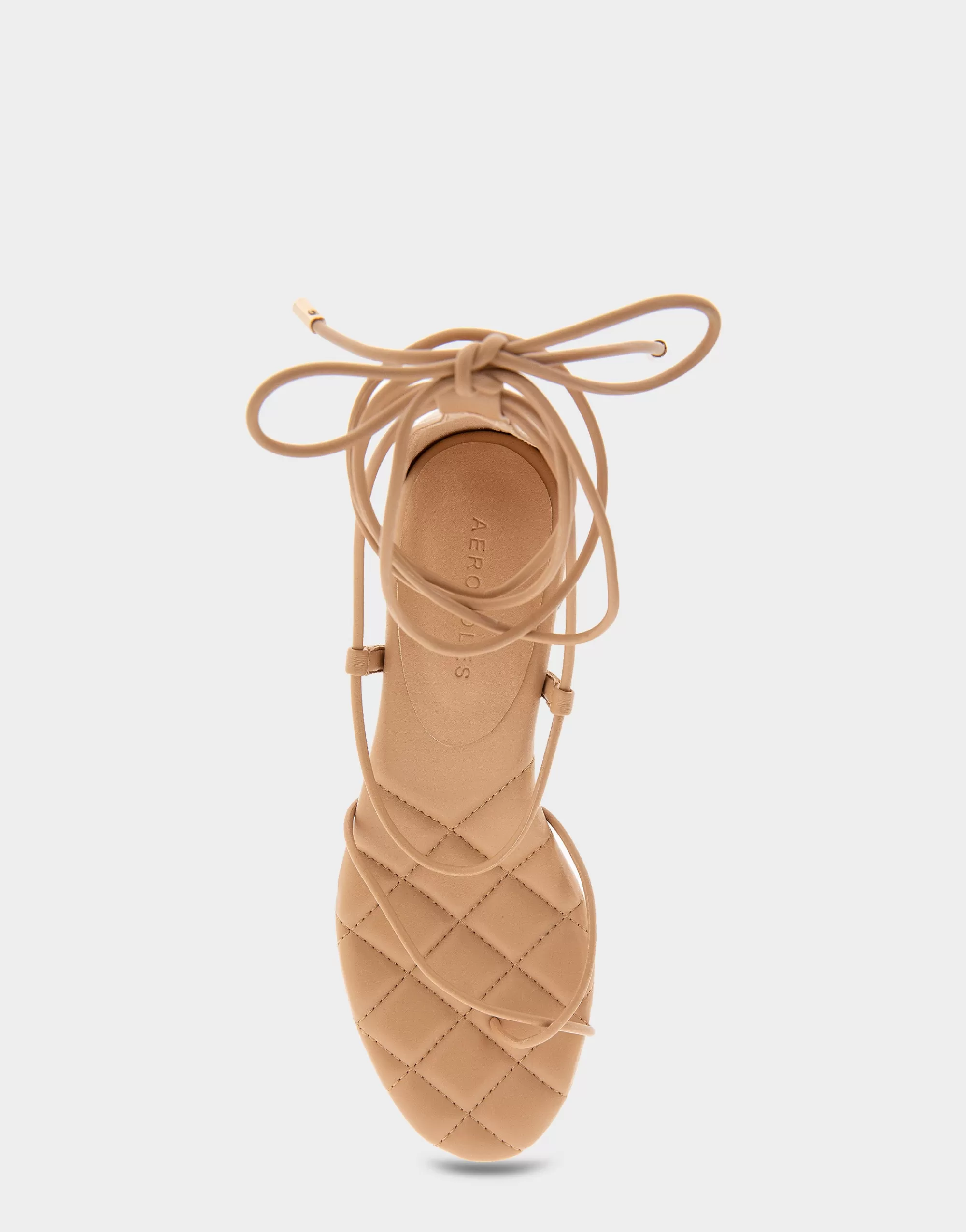 Aerosoles Platforms*Comfortable Women's Lace Up Platform Sandal in Doe Faux Leather