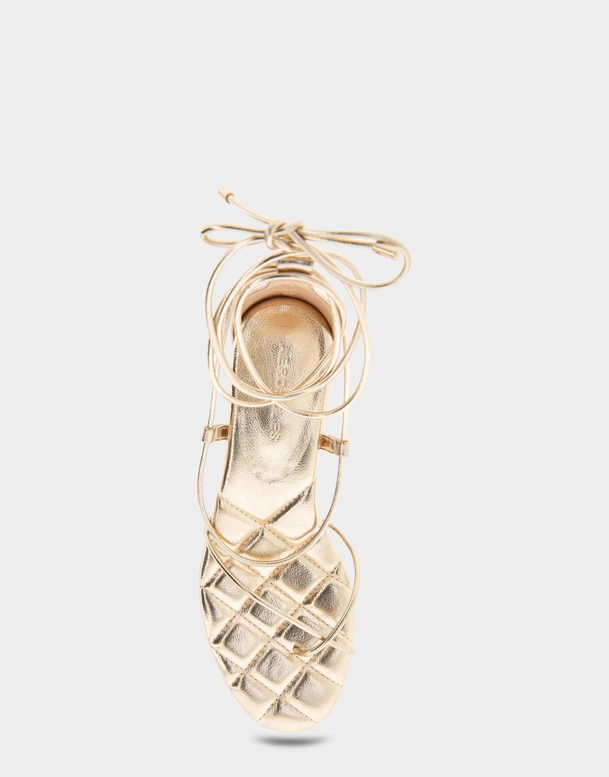 Aerosoles Platforms*Comfortable Women's Lace Up Platform Sandal in Soft Gold Faux Leather