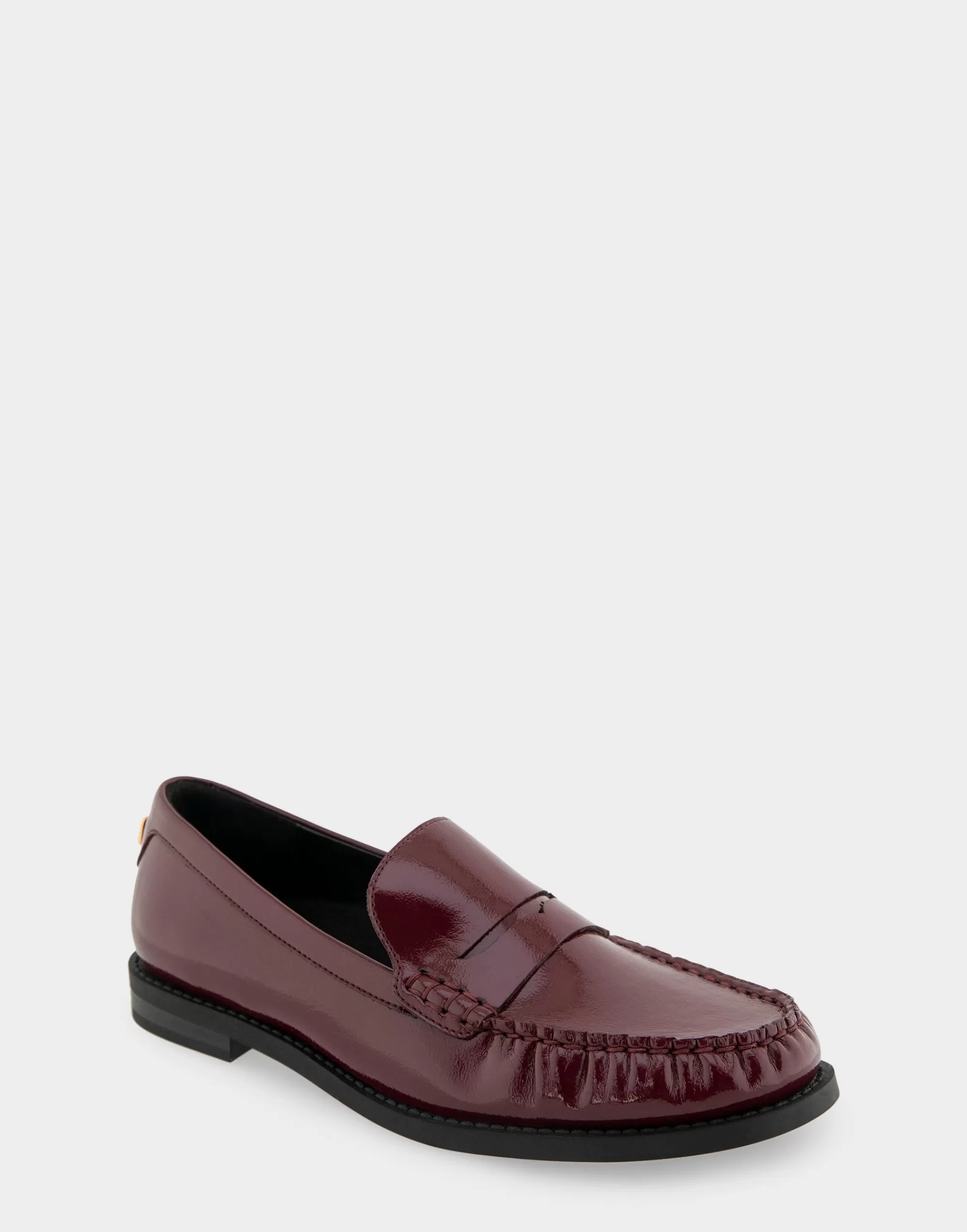 Aerosoles Loafers*Comfortable Women's Lightweight Flexible Tailored Weejun Loafer in Burgundy Crinkled Patent Faux Leather Patent Faux Leather