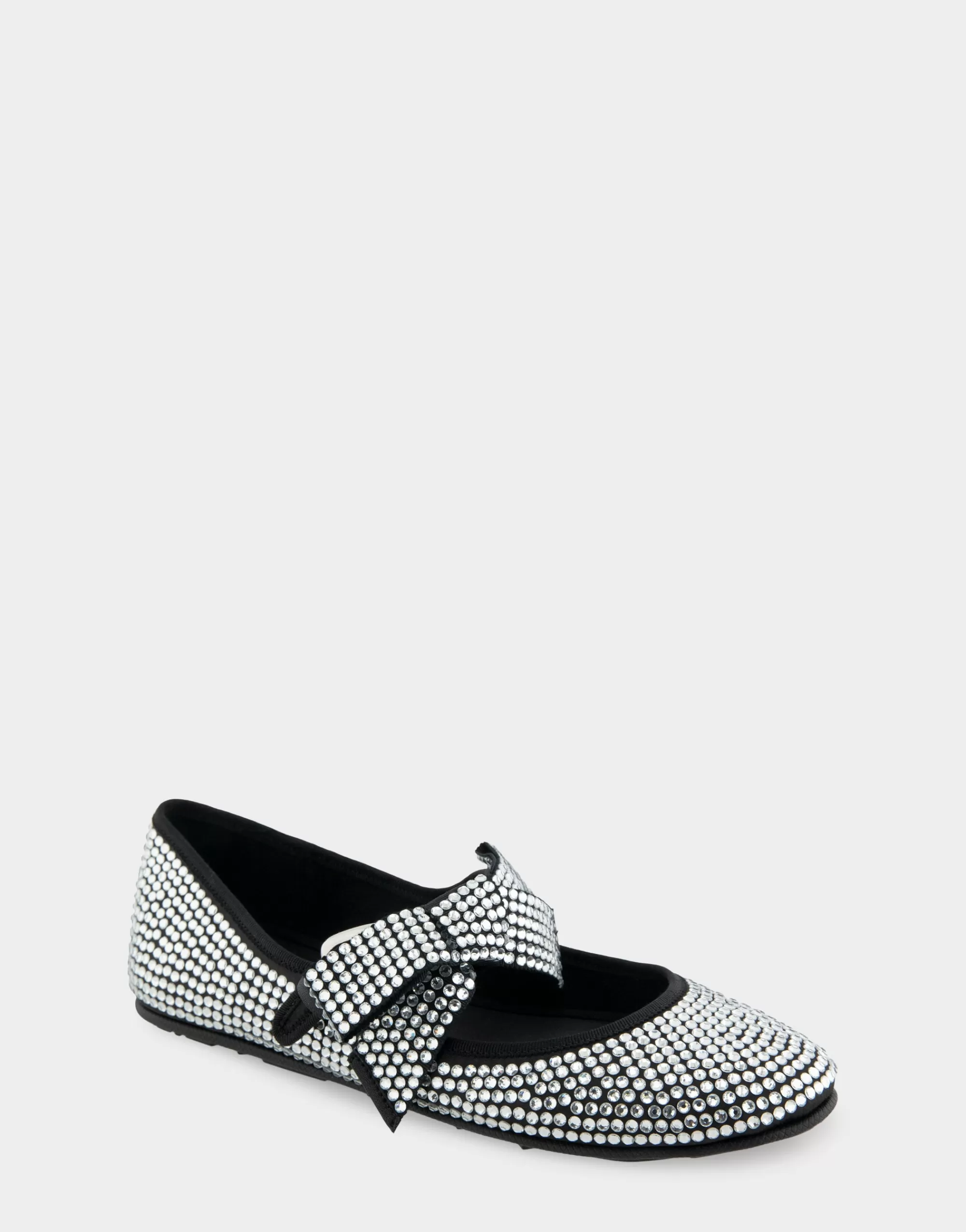 Aerosoles Wedges*Comfortable Women's Mary Jane Flat in Black Satin Crystal