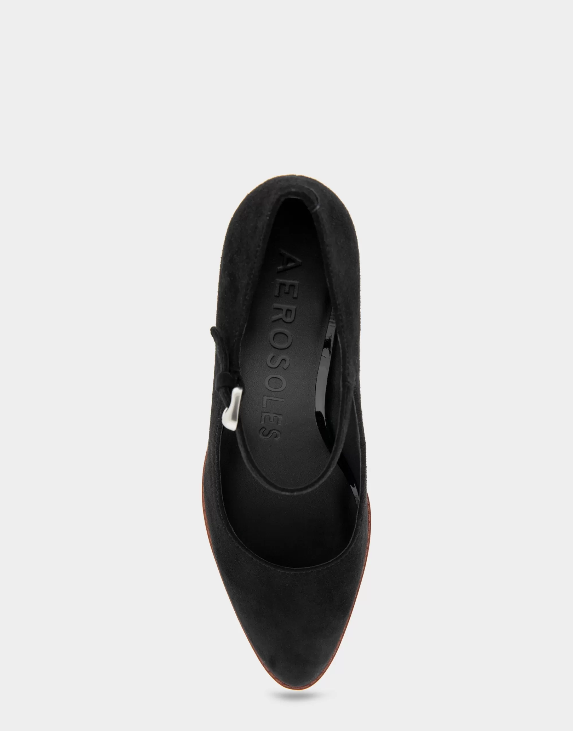 Aerosoles Pumps*Comfortable Women's Mary Jane Stiletto Crepe Sole Pump in Black Suede