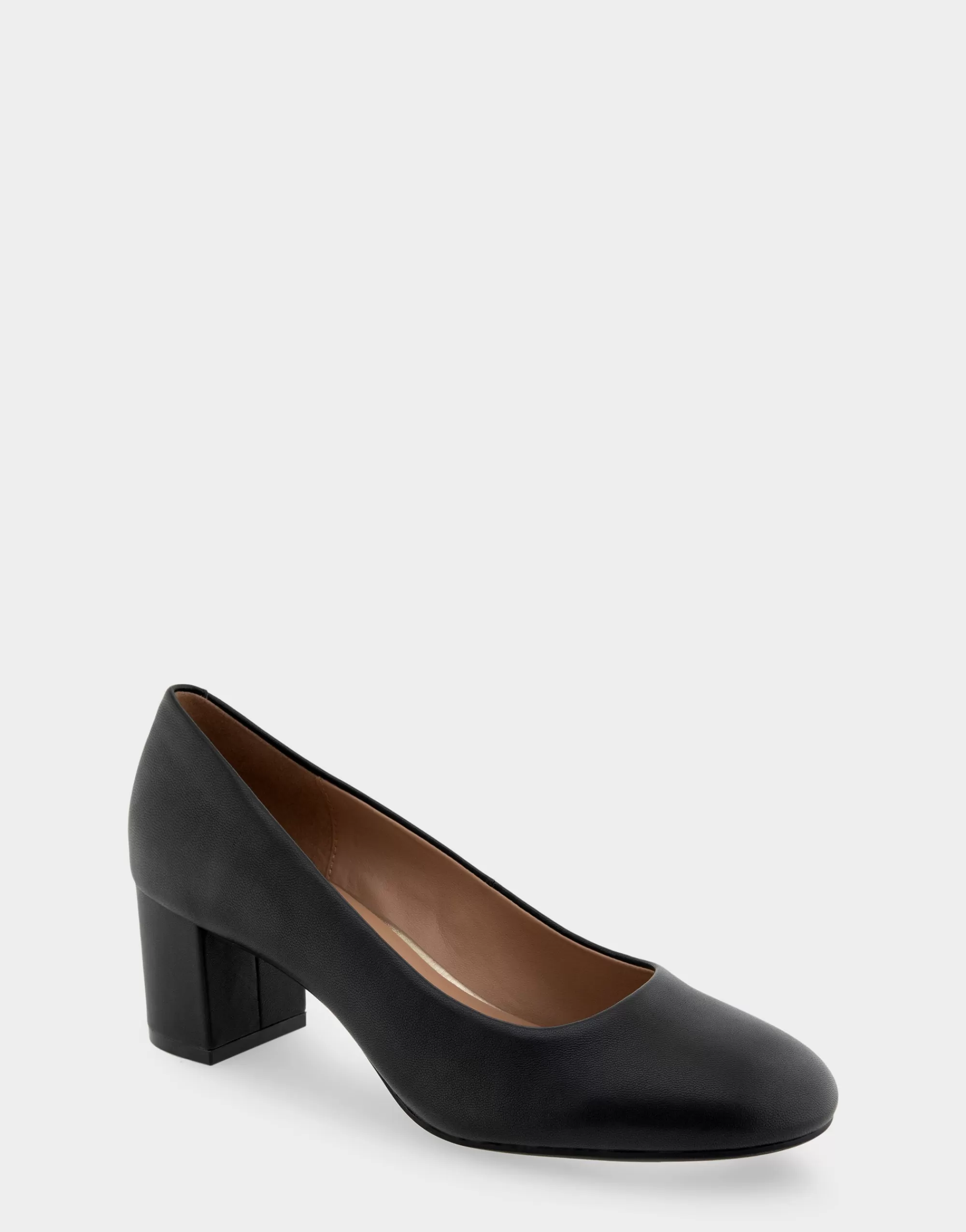 Aerosoles Clogs & Mules | Pumps*Comfortable Women's Mid Heel Pump in Black Genuine Leather
