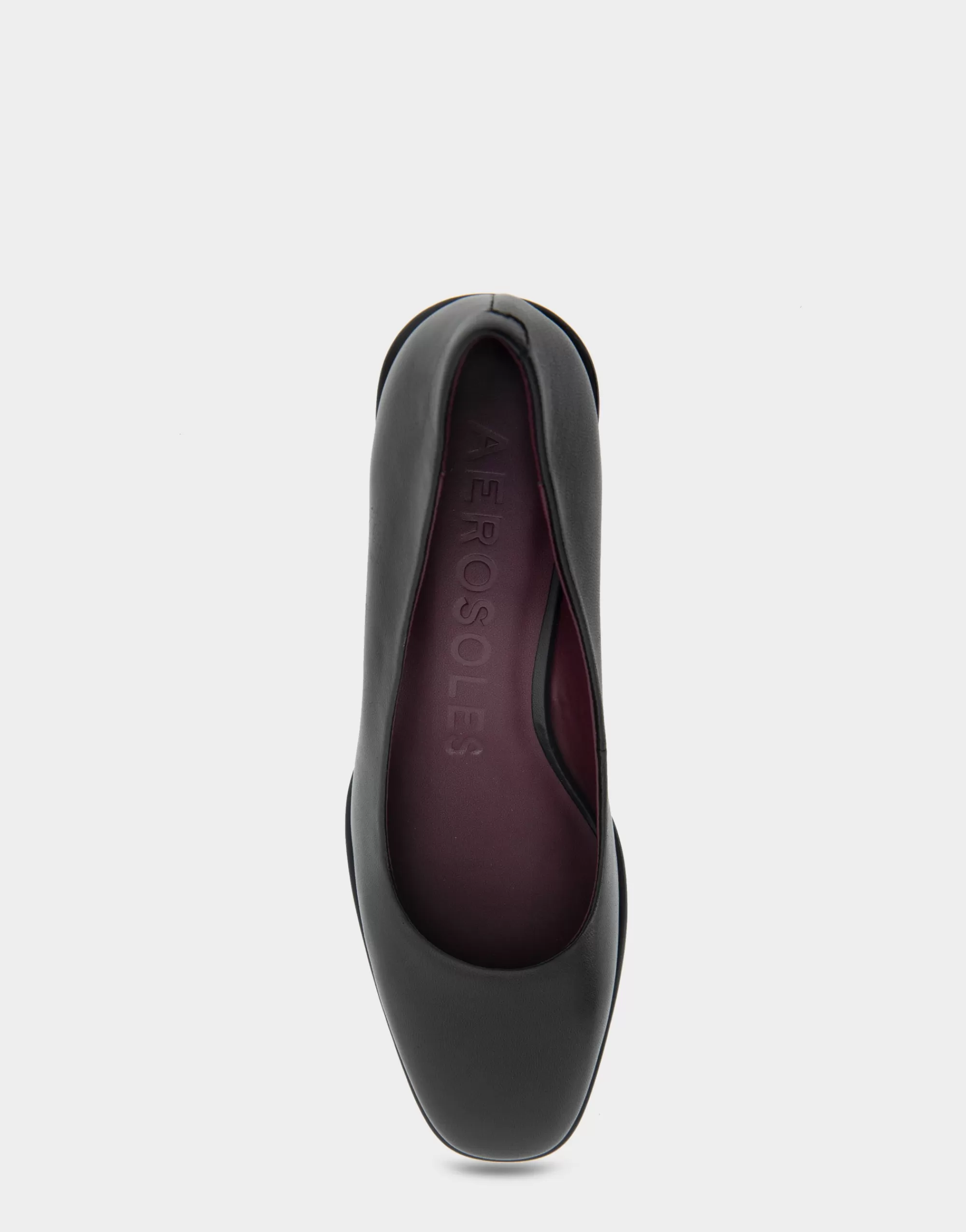 Aerosoles Clogs & Mules | Pumps*Comfortable Women's Mid Heel Pump in Black Genuine Leather