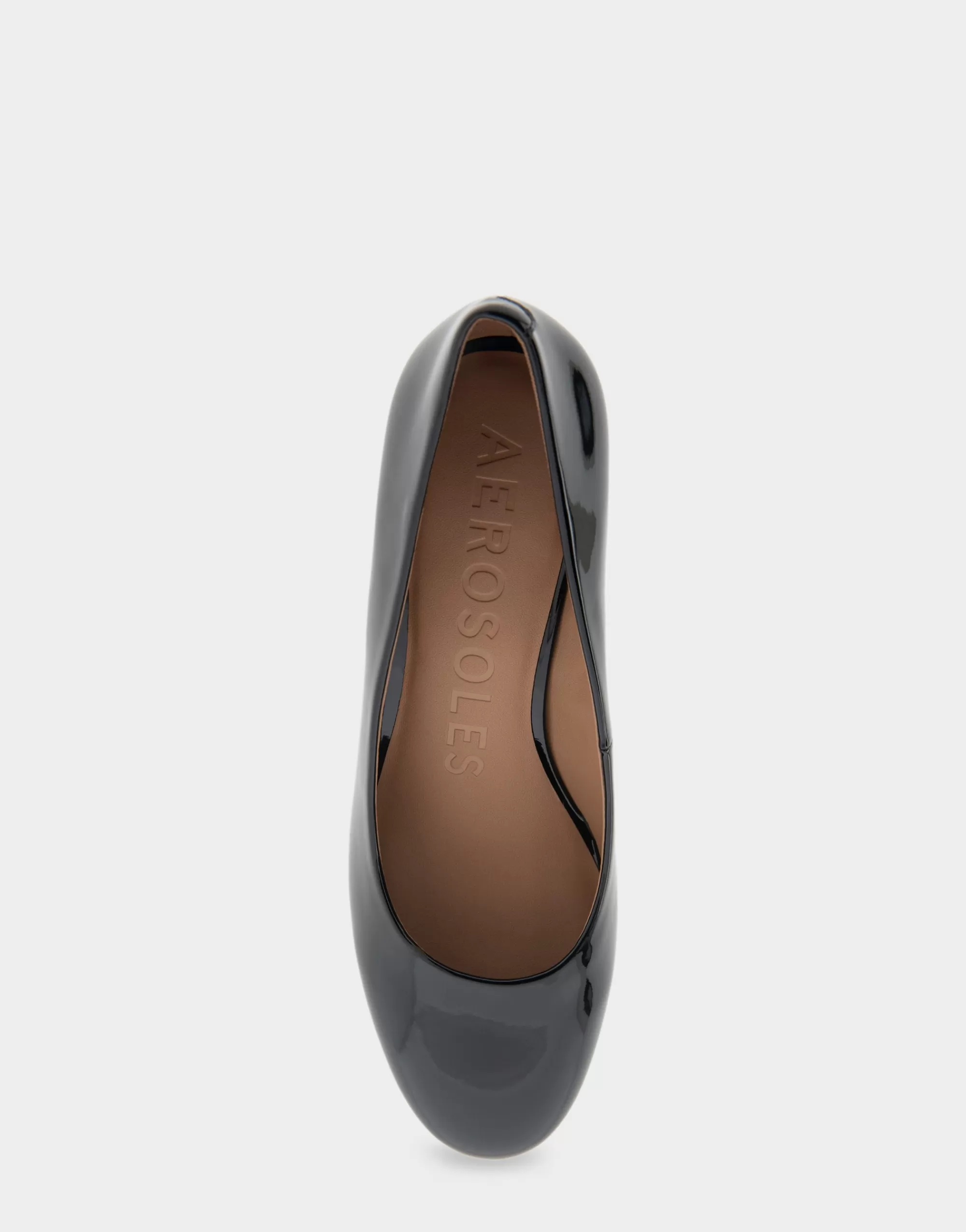 Aerosoles Clogs & Mules | Pumps*Comfortable Women's Mid Heel Pump in Black Patent Faux Leather