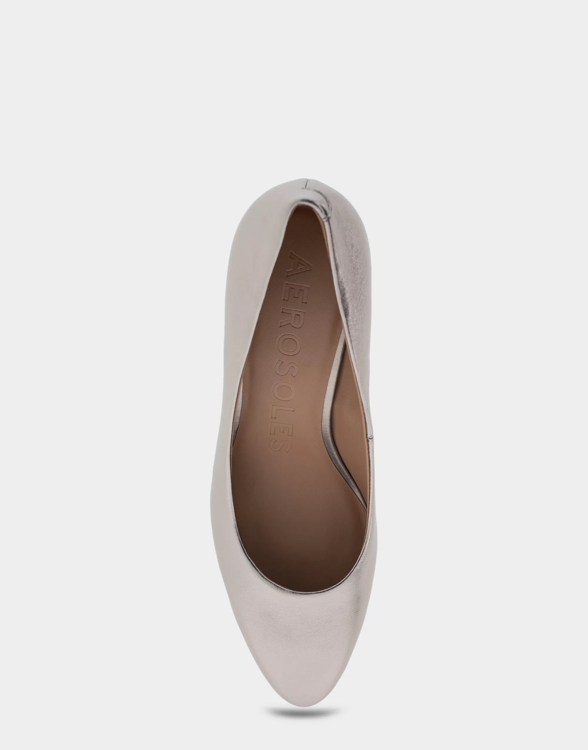 Aerosoles Clogs & Mules | Pumps*Comfortable Women's Mid Heel Pump in Champagne Genuine Leather
