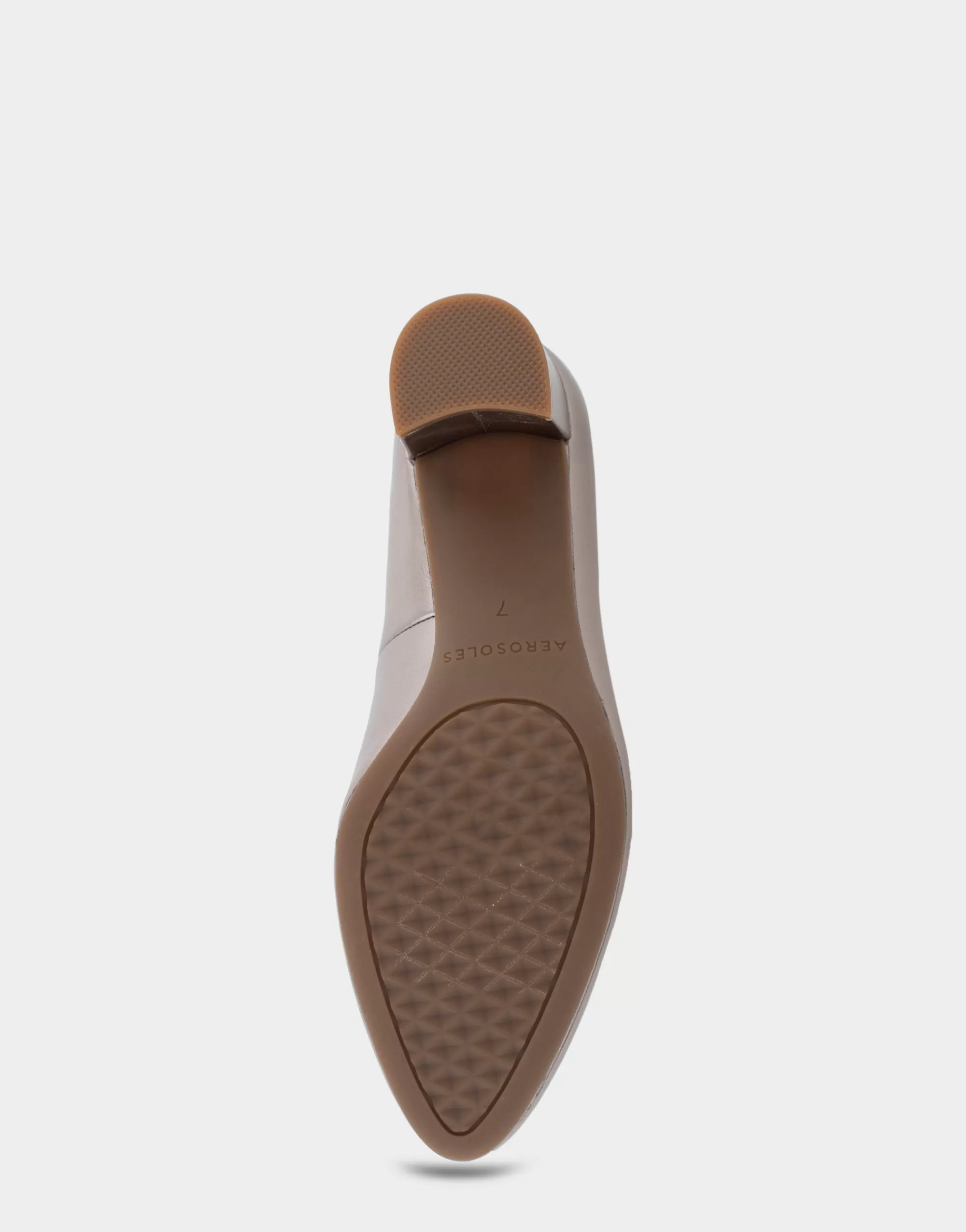 Aerosoles Clogs & Mules | Pumps*Comfortable Women's Mid Heel Pump in Champagne Genuine Leather