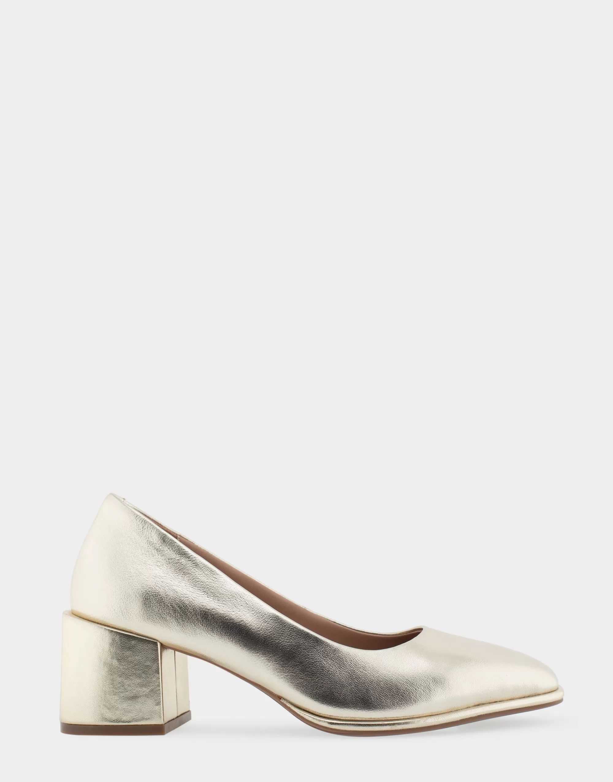 Aerosoles Clogs & Mules | Pumps*Comfortable Women's Mid Heel Pump in Gold Genuine Leather