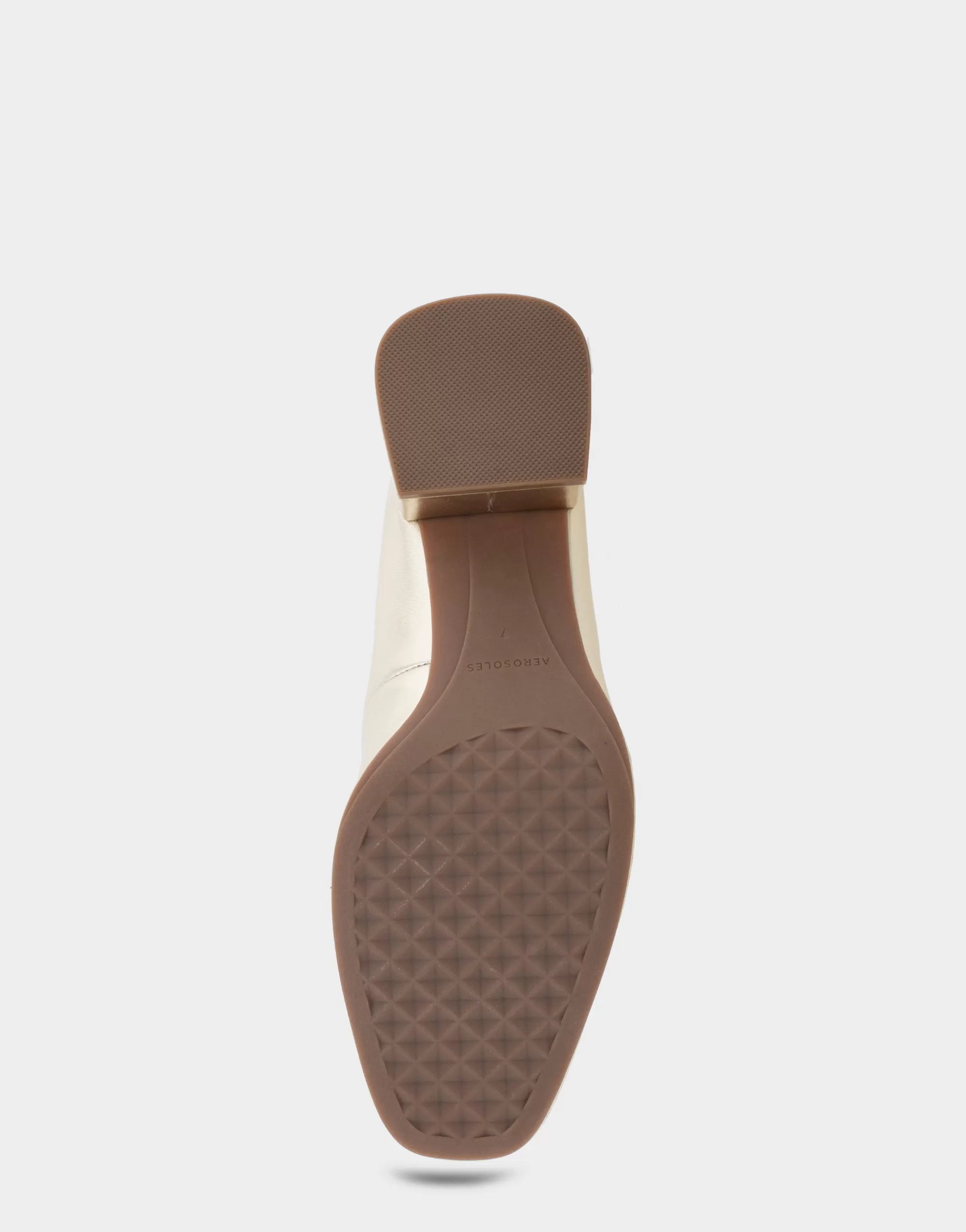Aerosoles Clogs & Mules | Pumps*Comfortable Women's Mid Heel Pump in Gold Genuine Leather