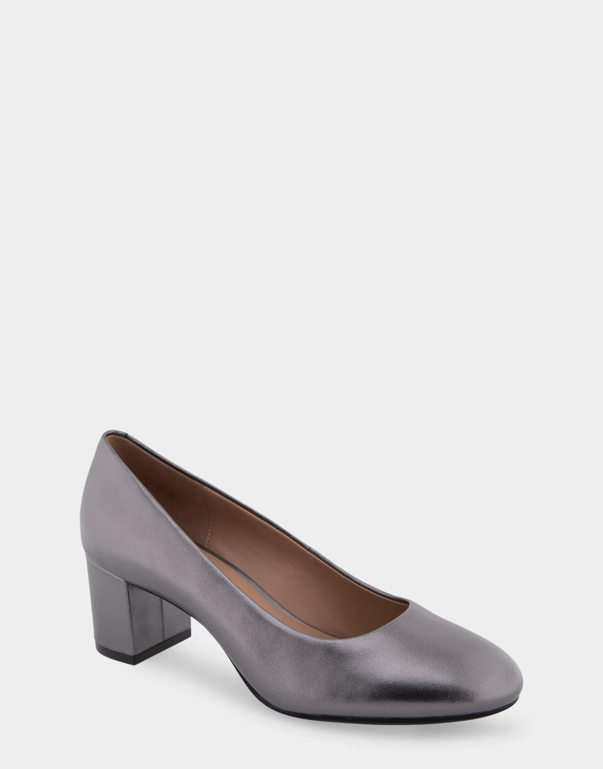 Aerosoles Clogs & Mules | Pumps*Comfortable Women's Mid Heel Pump in Gunmetal Genuine Leather