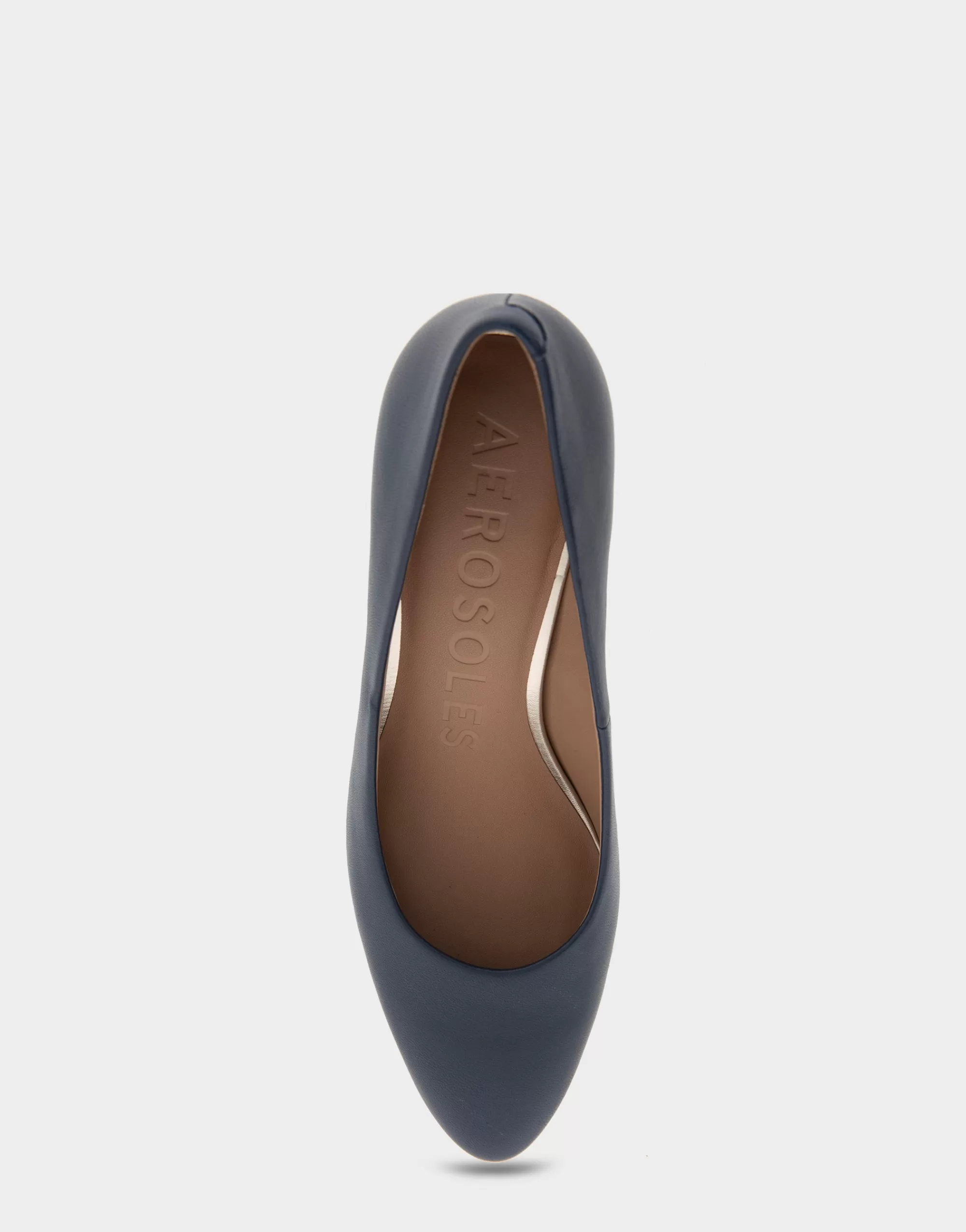 Aerosoles Clogs & Mules | Pumps*Comfortable Women's Mid Heel Pump in Navy Genuine Leather