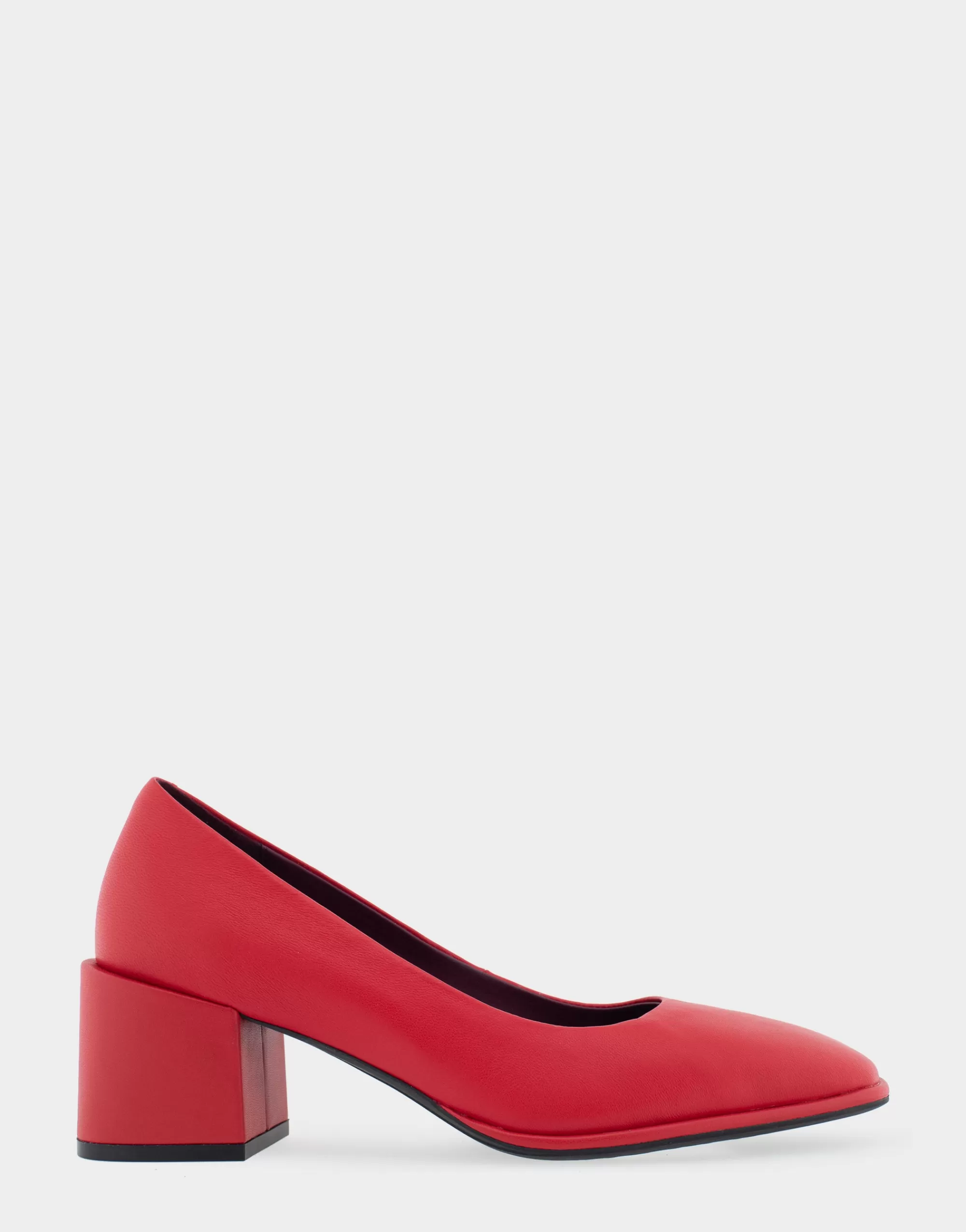 Aerosoles Clogs & Mules | Pumps*Comfortable Women's Mid Heel Pump in Red Genuine Leather