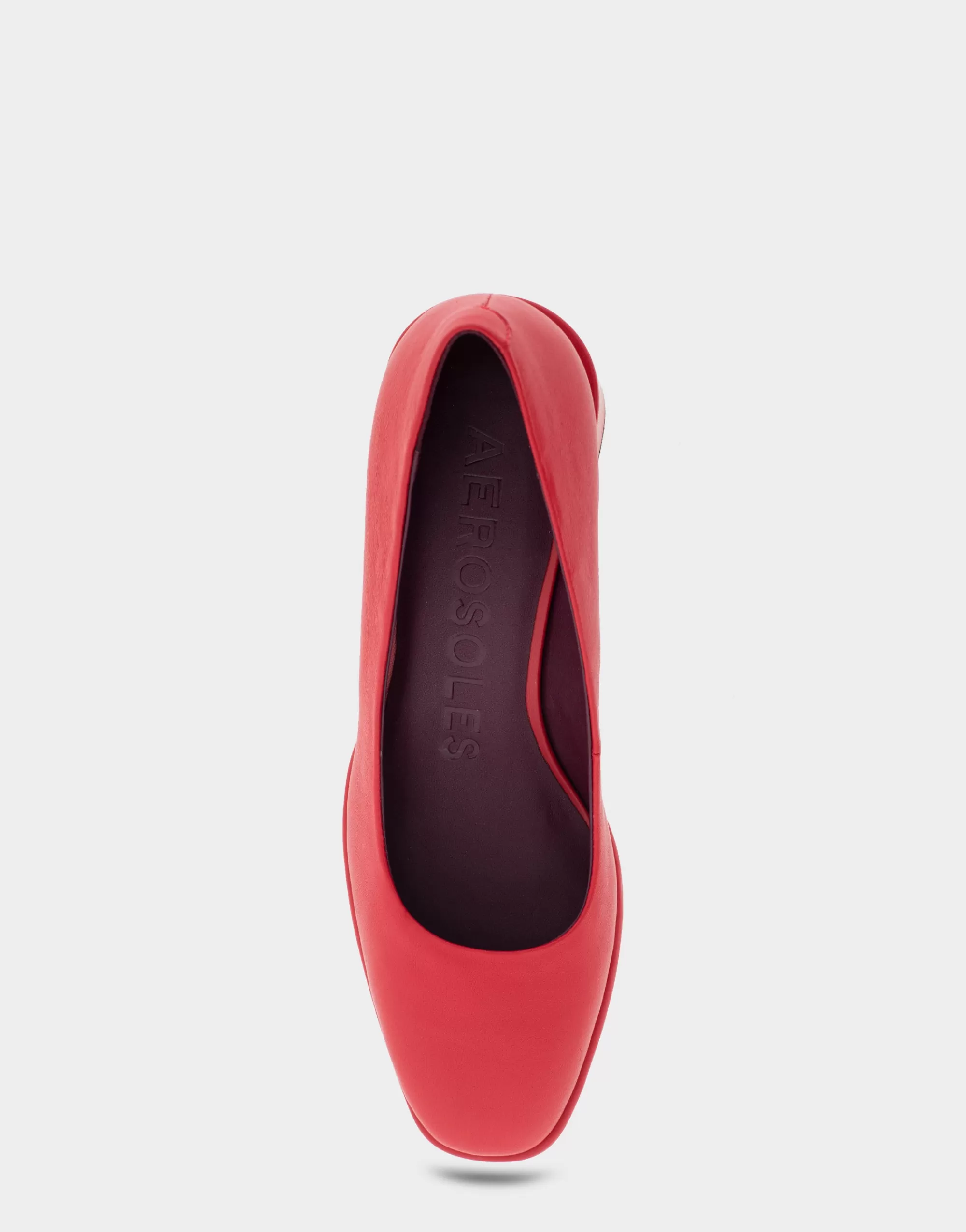 Aerosoles Clogs & Mules | Pumps*Comfortable Women's Mid Heel Pump in Red Genuine Leather