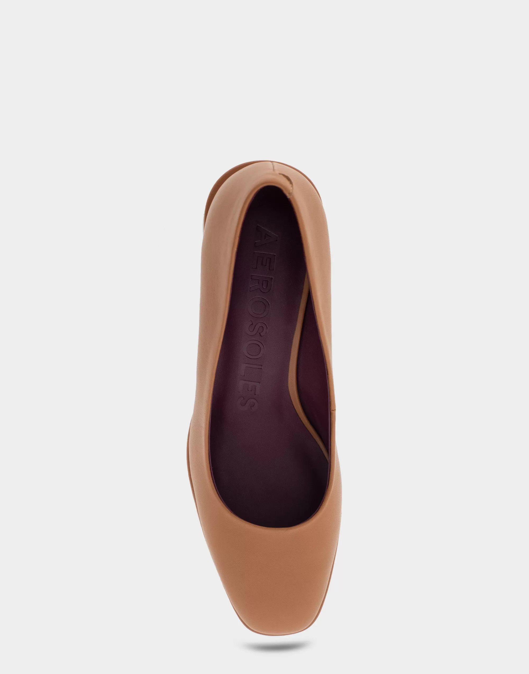 Aerosoles Clogs & Mules | Pumps*Comfortable Women's Mid Heel Pump in Tan Genuine Leather