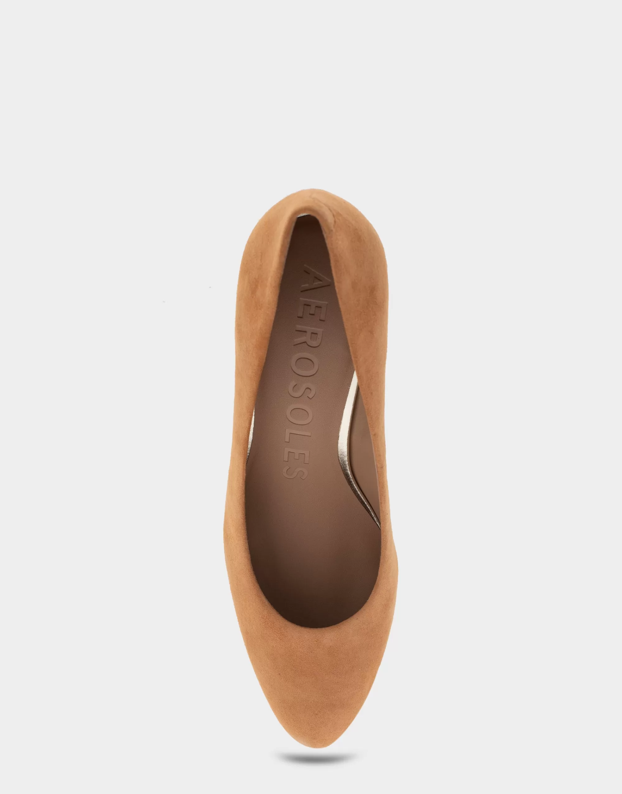 Aerosoles Clogs & Mules | Pumps*Comfortable Women's Mid Heel Pump in Tan Genuine Suede