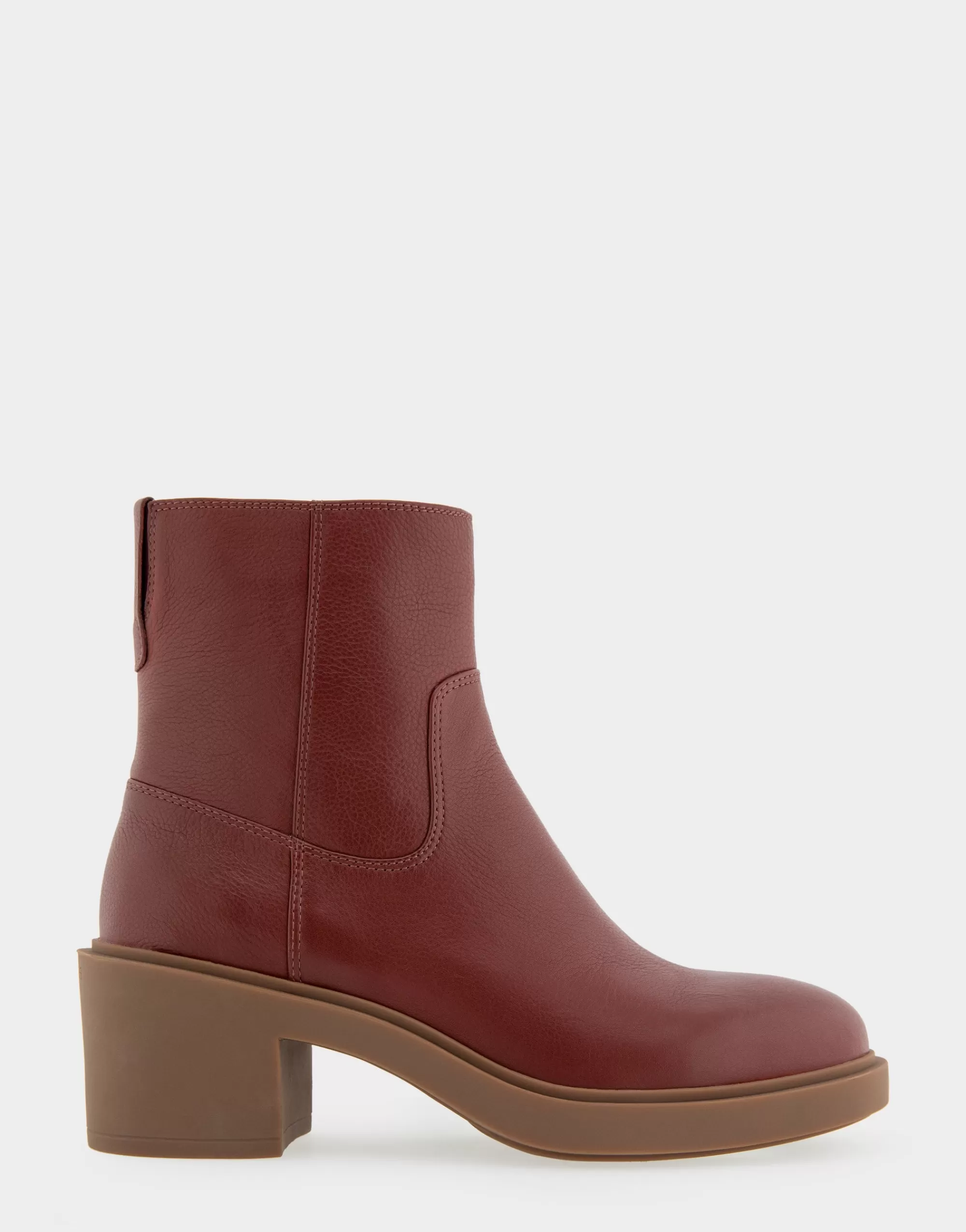 Aerosoles Ankle Boots*Comfortable Women's Molded Block Heel Bootie in Clay Leather Leather