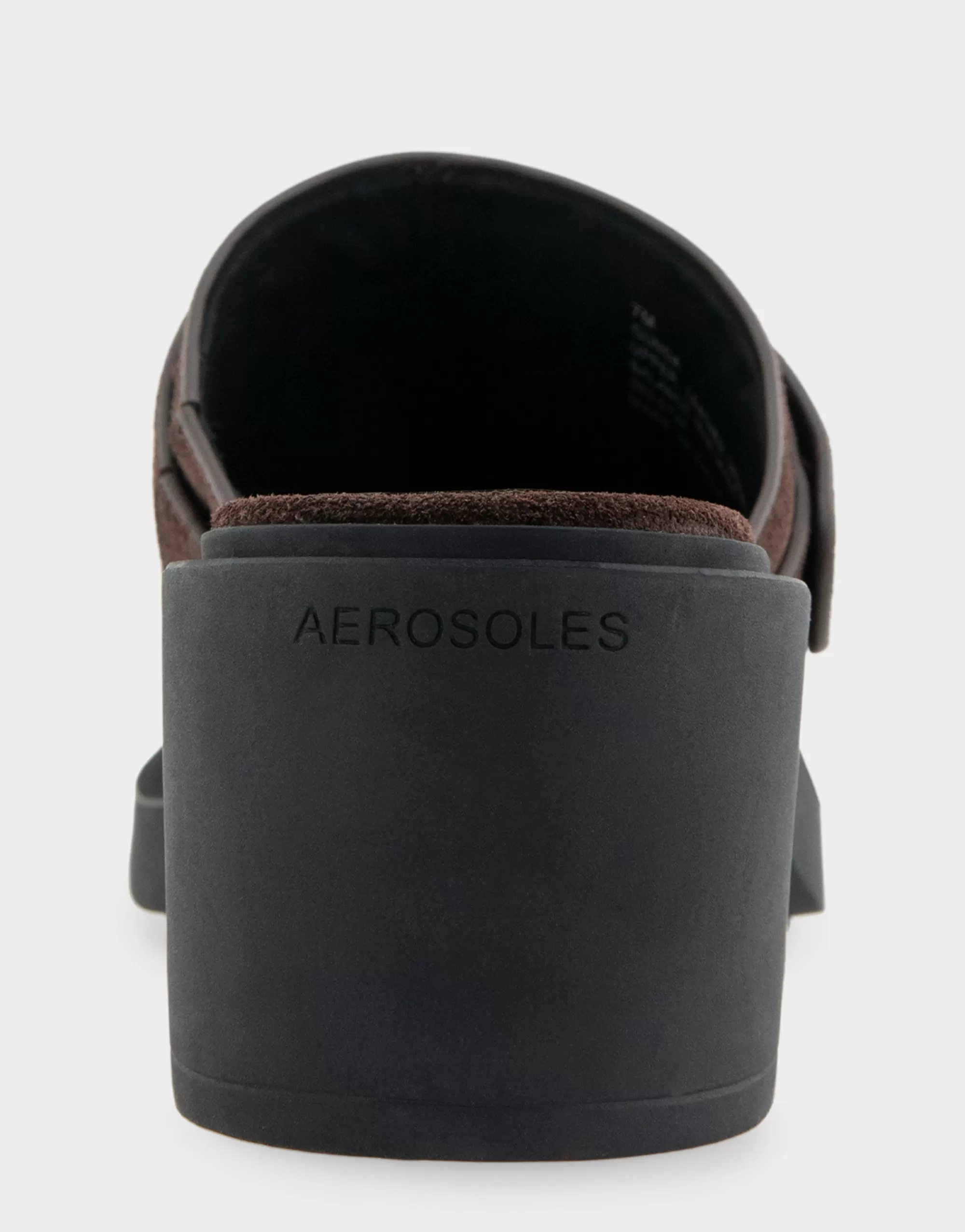Aerosoles Clogs & Mules*Comfortable Women's Molded Block Heel Mule in Java Suede