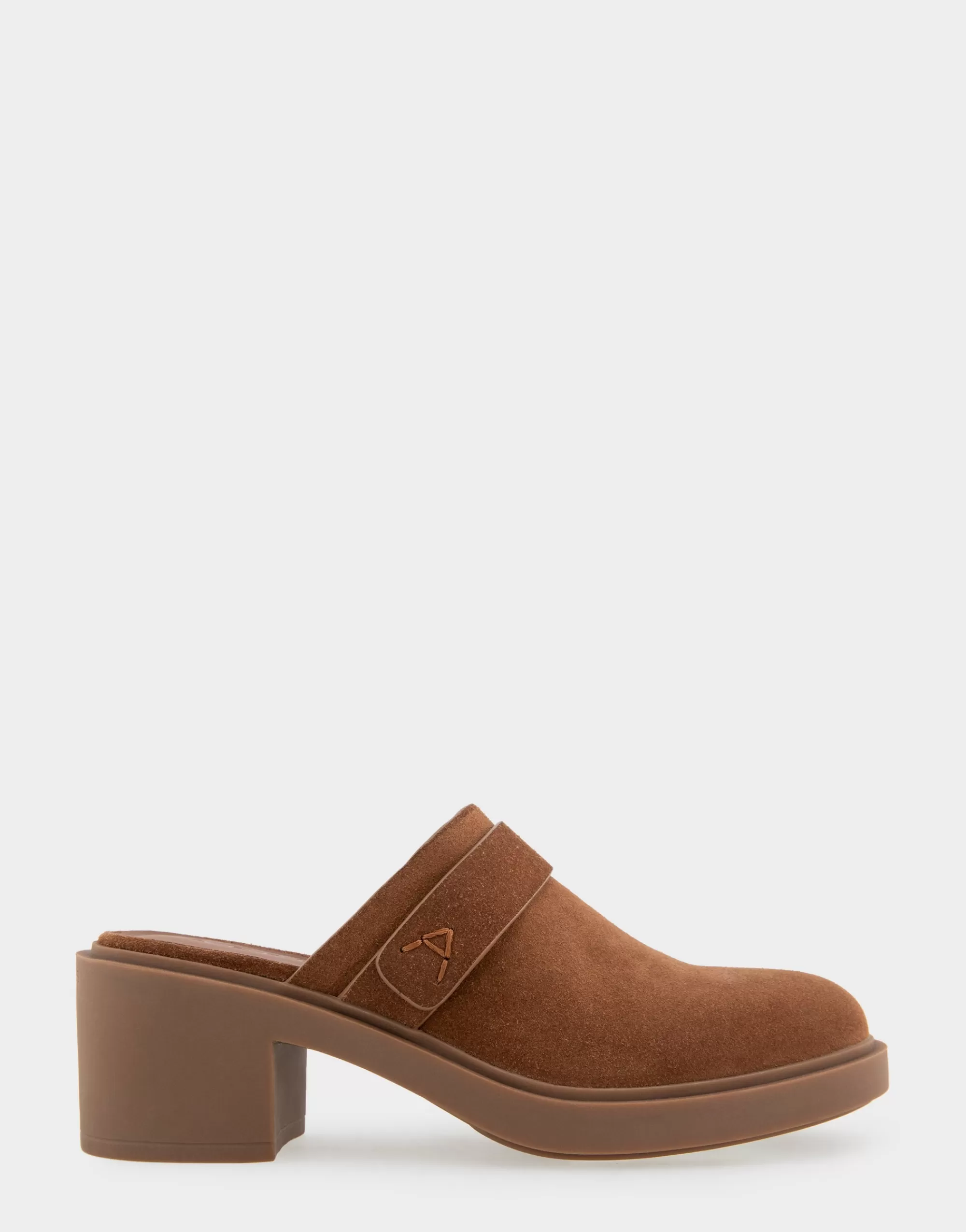 Aerosoles Clogs & Mules*Comfortable Women's Molded Block Heel Mule in Tobacco Suede