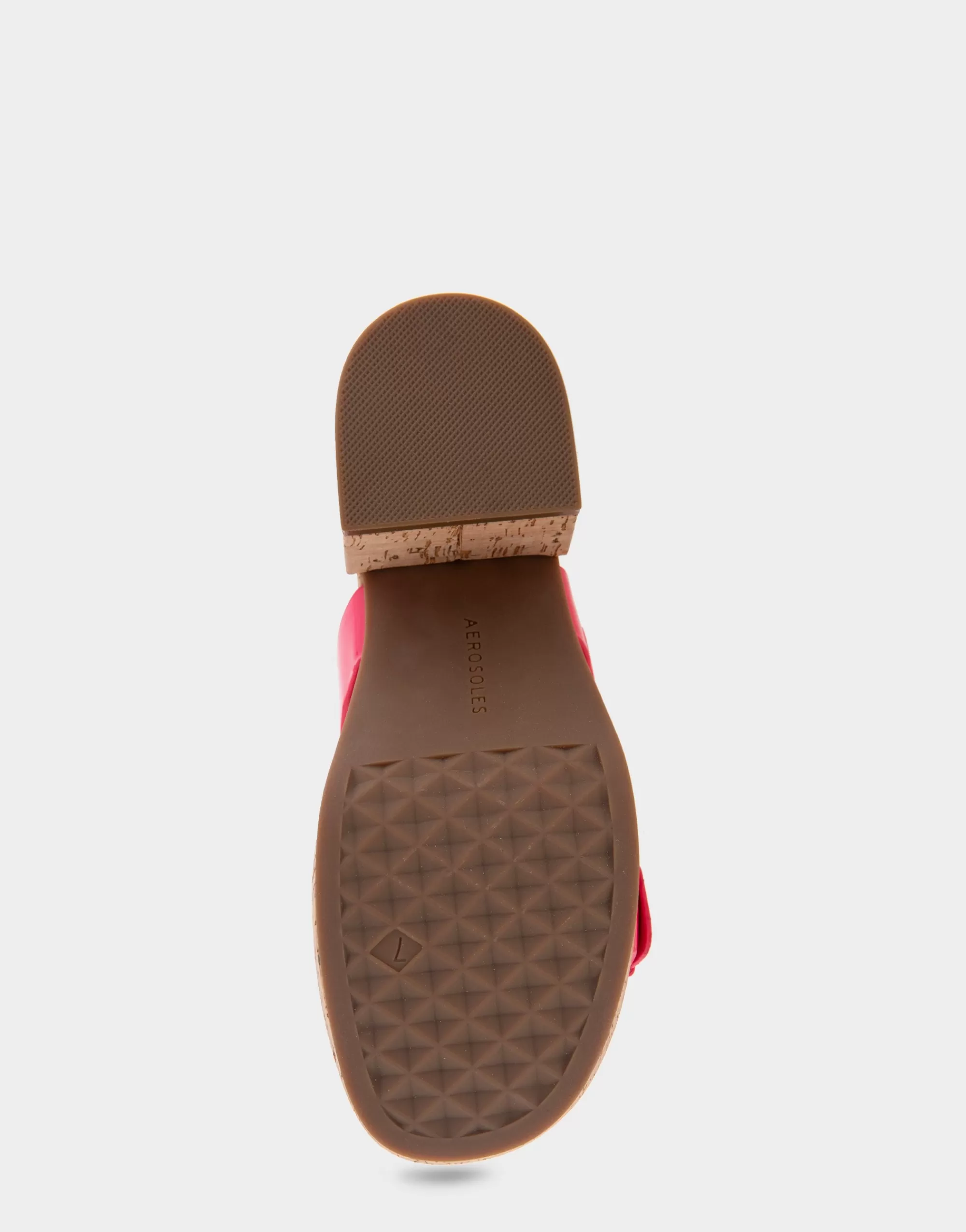 Aerosoles Platforms | Platforms*Comfortable Women's Molded Footbed Platform Slide Sandal in Virtual Pink Patent Faux Leather