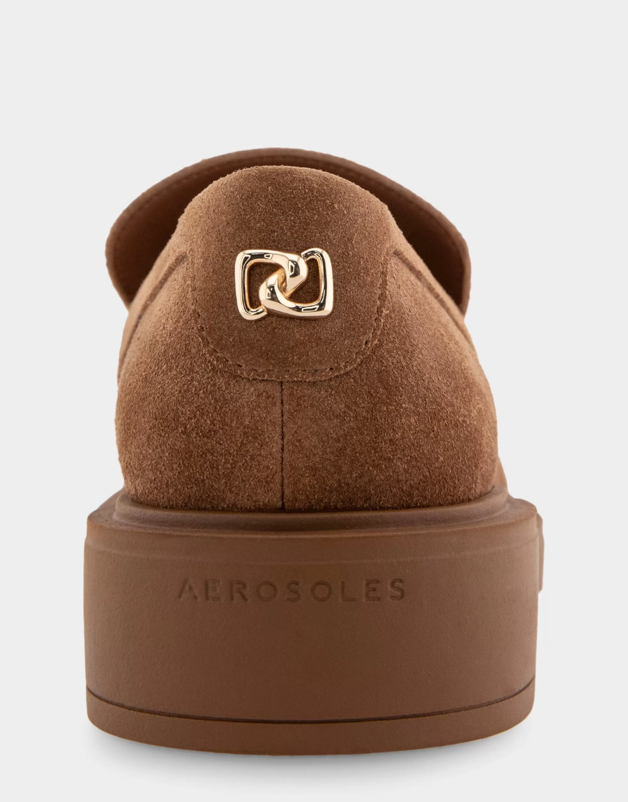 Aerosoles Loafers*Comfortable Women's Molded Unit Loafer With Penny Keeper in Tobacco Suede