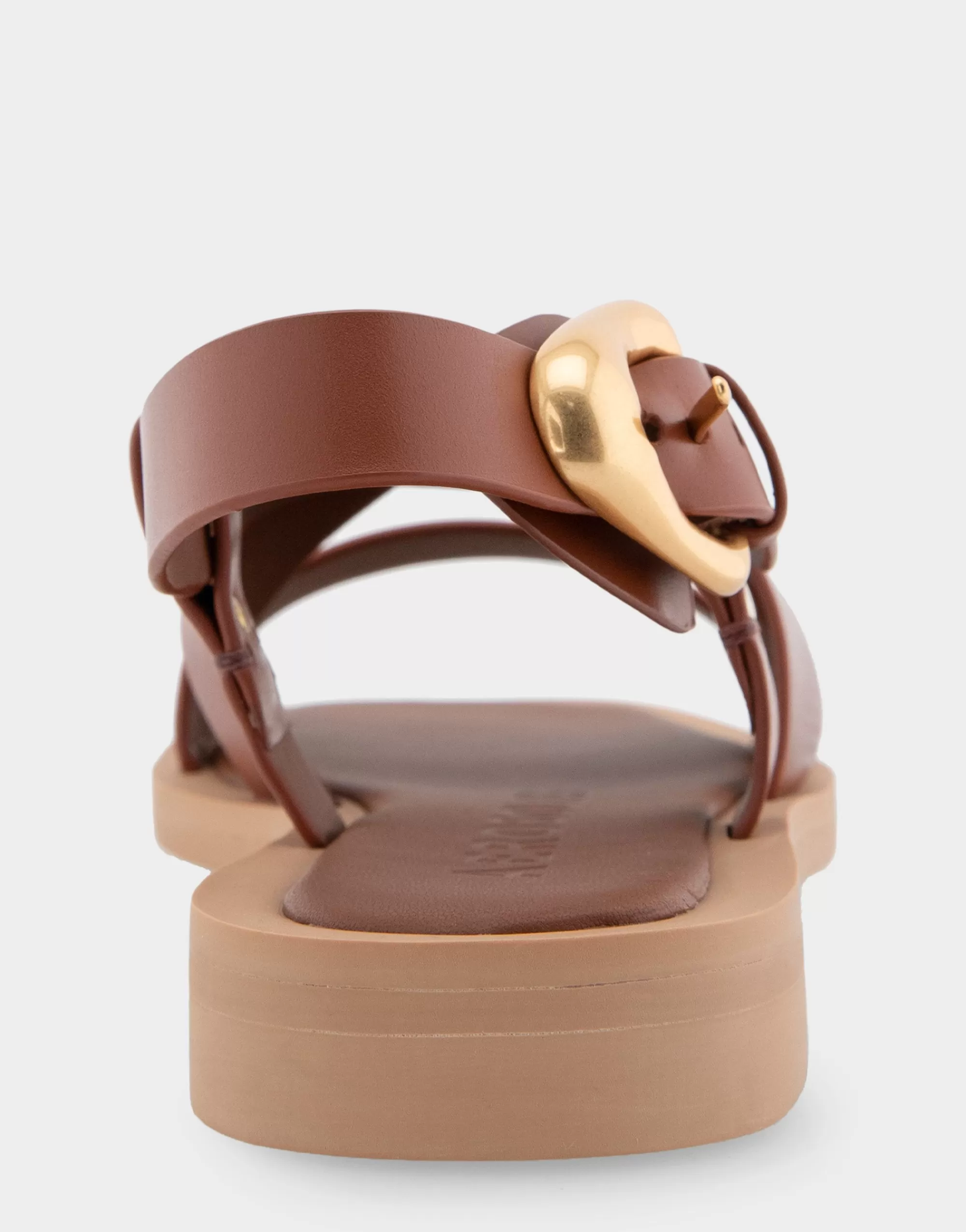 Aerosoles Flats*Comfortable Women's Multi Strap Flat Sandal in Gingerbread Leather