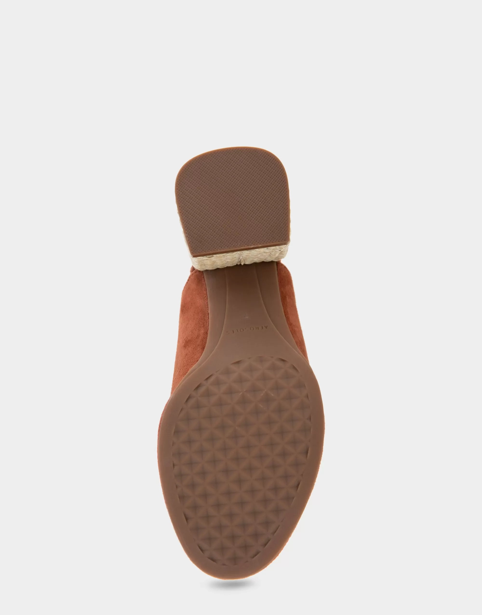 Aerosoles Dress*Comfortable Women's Open Toe Block Heel Shootie in Gingerbread Suede