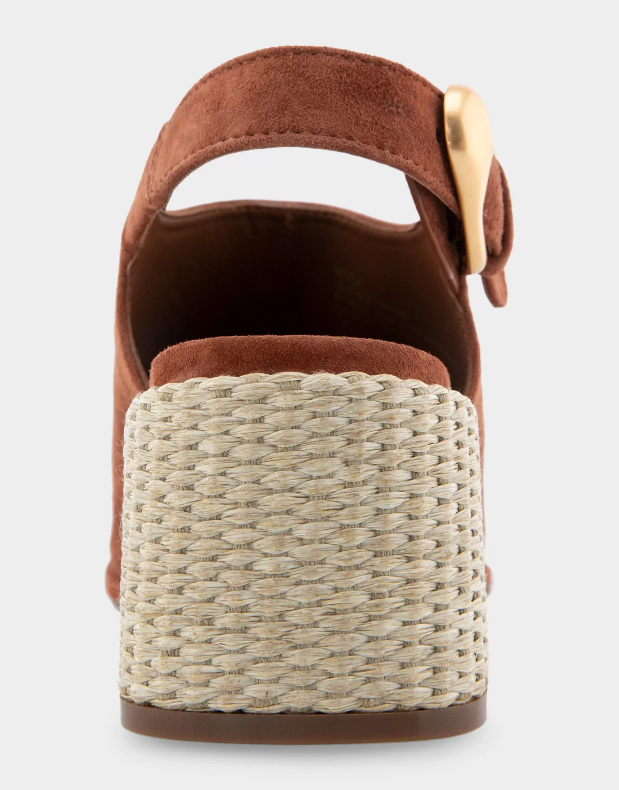Aerosoles Dress*Comfortable Women's Open Toe Block Heel Shootie in Gingerbread Suede