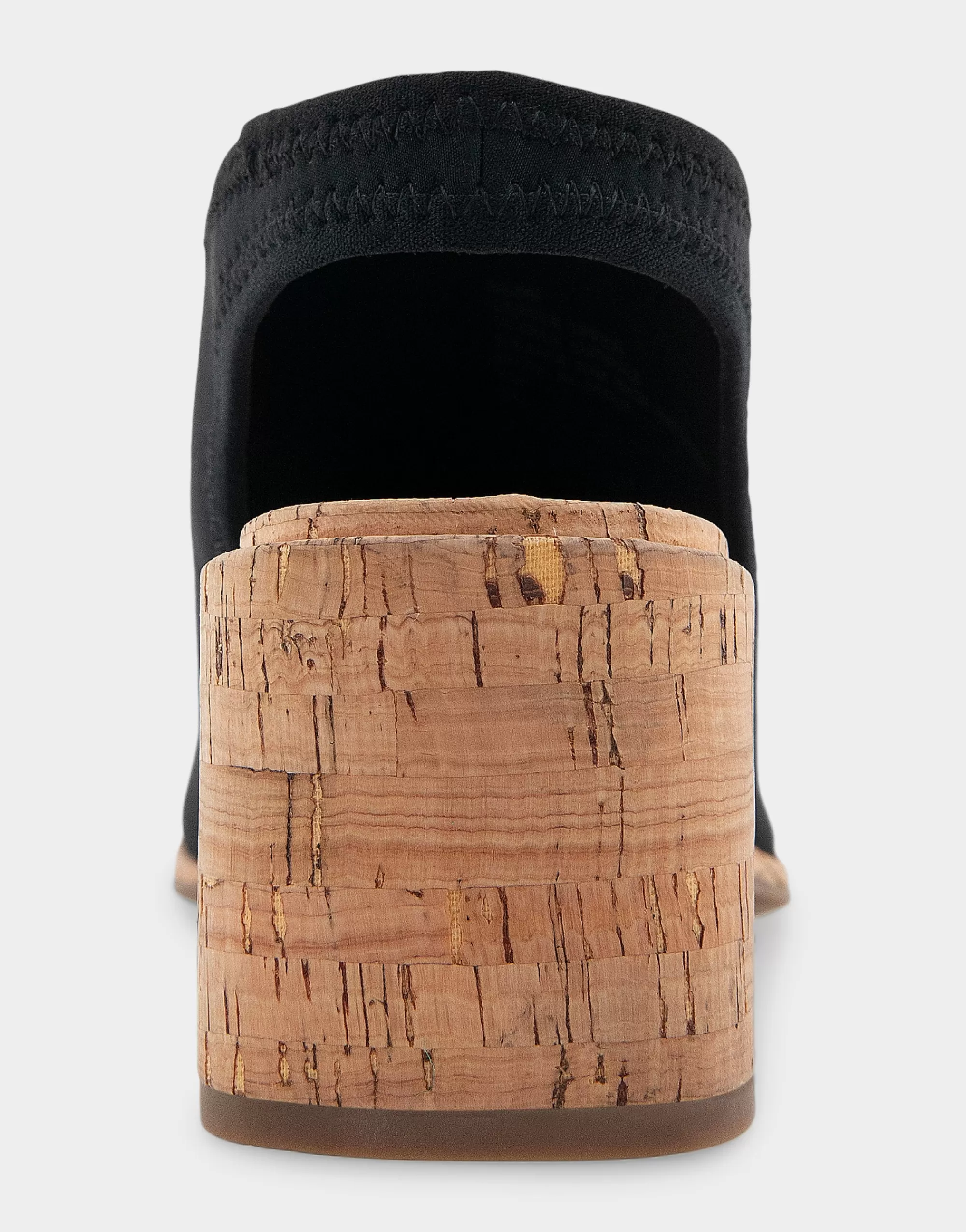 Aerosoles Dress | Wedges*Comfortable Women's Open Toe Stretch Wedge Shootie in Black Stretch Gabardine Cork Fabric Gabardine Stretch Fabric