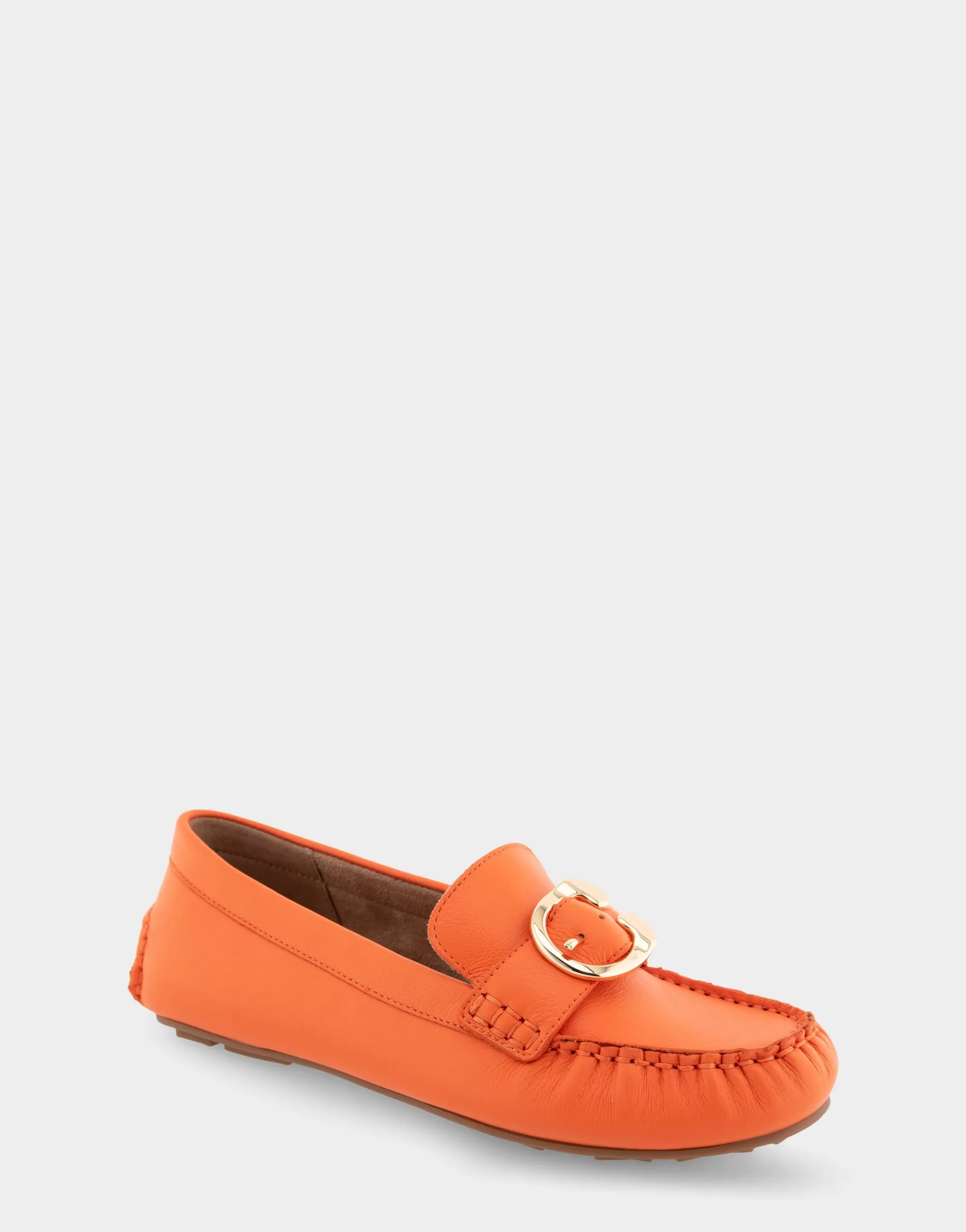 Aerosoles Wide Width Flats | Loafers*Comfortable Women's Ornamented Driver in Mandarin Leather