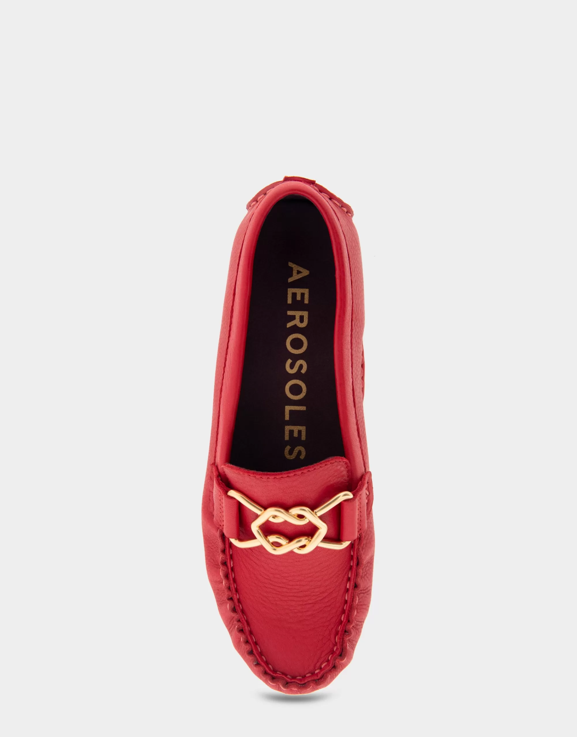 Aerosoles Clogs & Mules | Loafers*Comfortable Women's Ornamented Driver in Red Genuine Leather
