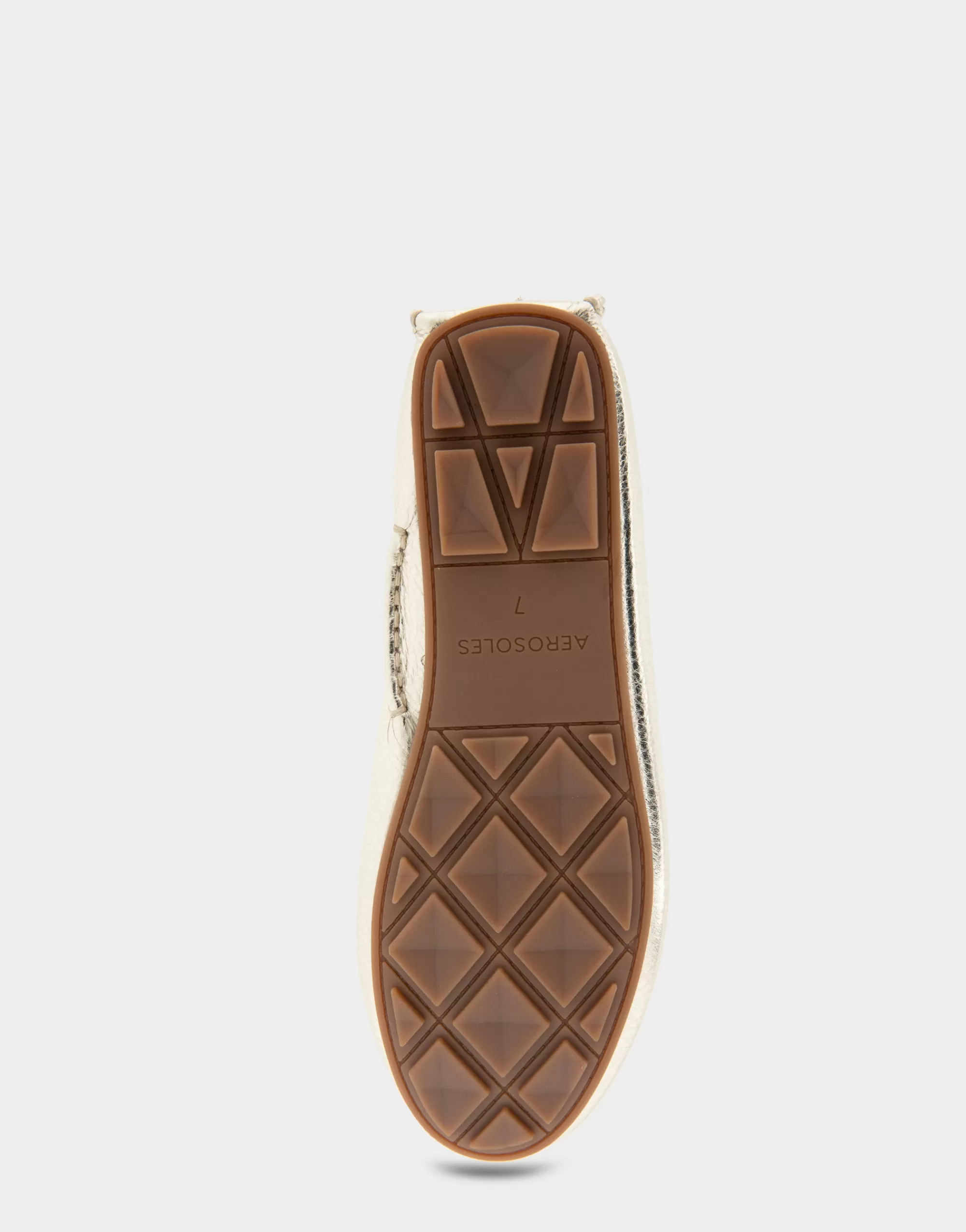 Aerosoles Wide Width Flats | Loafers*Comfortable Women's Ornamented Driver in Soft Gold Leather