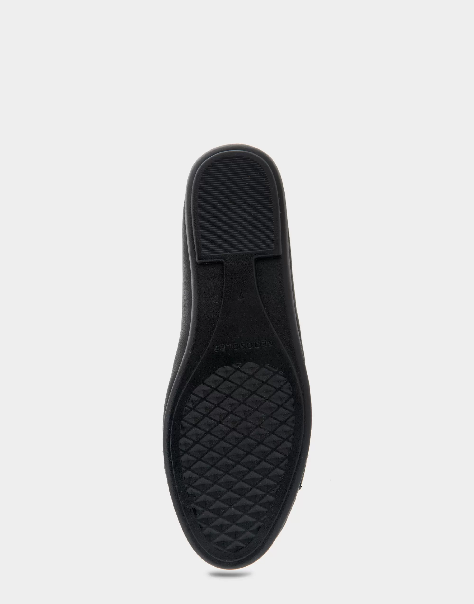 Aerosoles Wide Width Flats*Comfortable Women's Ornamented Flat in Black Faux Leather