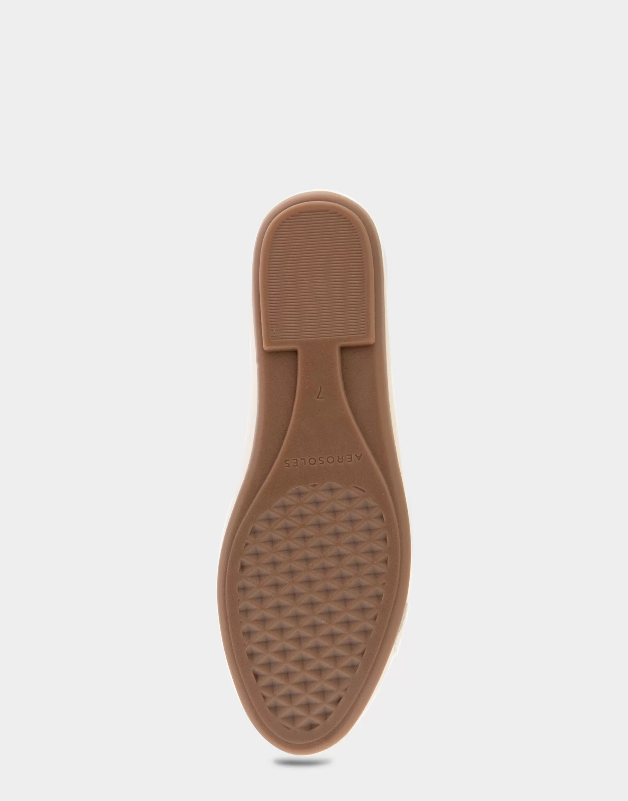 Aerosoles Wide Width Flats*Comfortable Women's Ornamented Flat in Eggnog Faux Leather