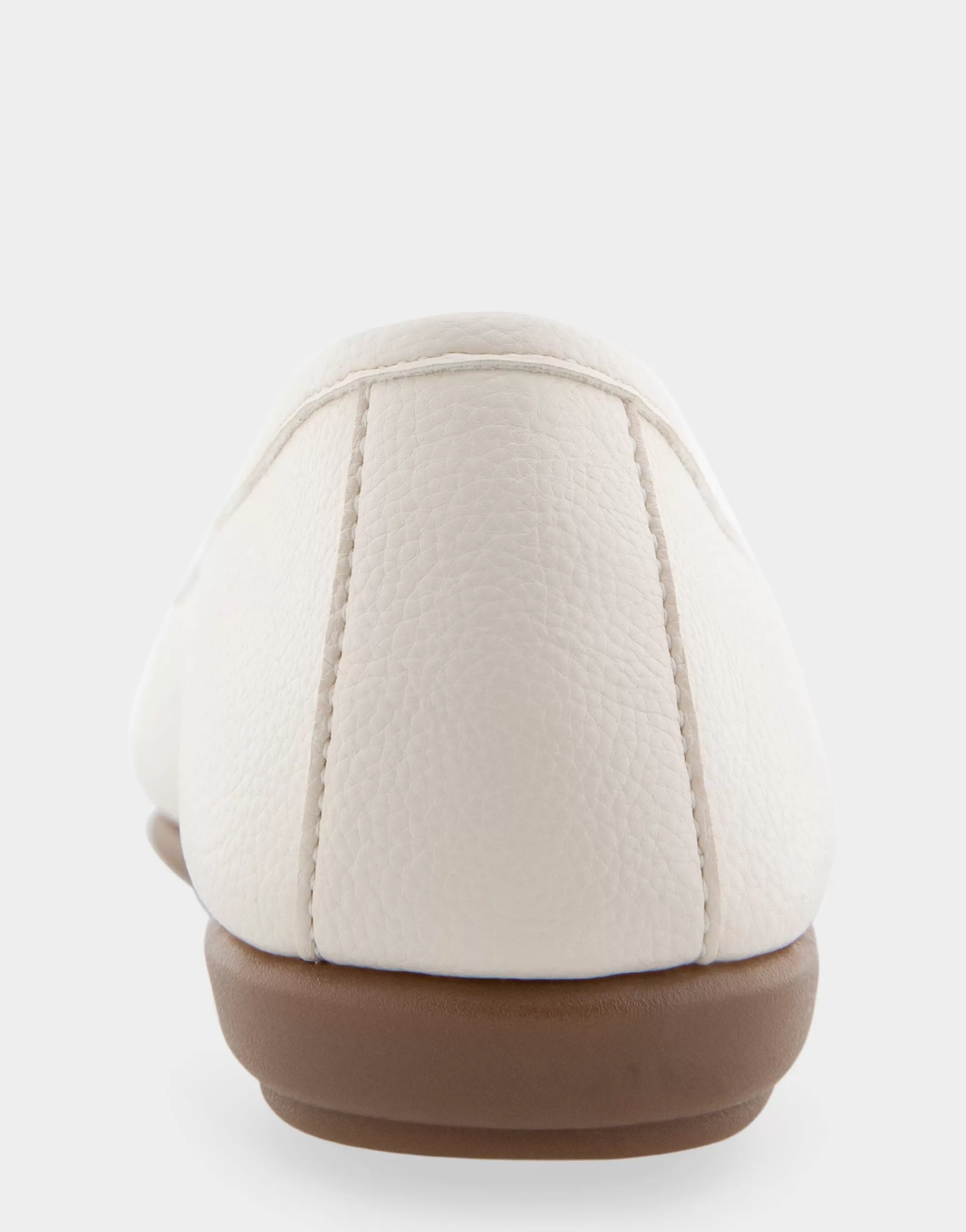 Aerosoles Wide Width Flats*Comfortable Women's Ornamented Flat in Eggnog Faux Leather