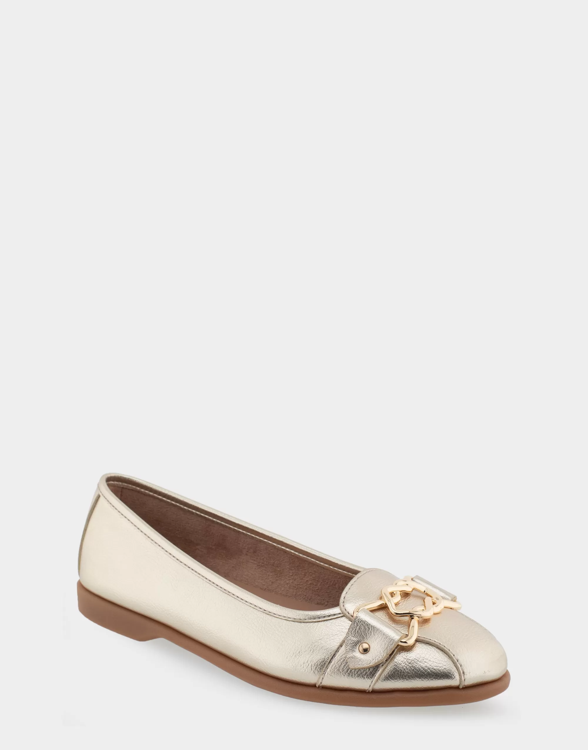 Aerosoles Clogs & Mules | Dress*Comfortable Women's Ornamented Flat in Gold Faux Leather