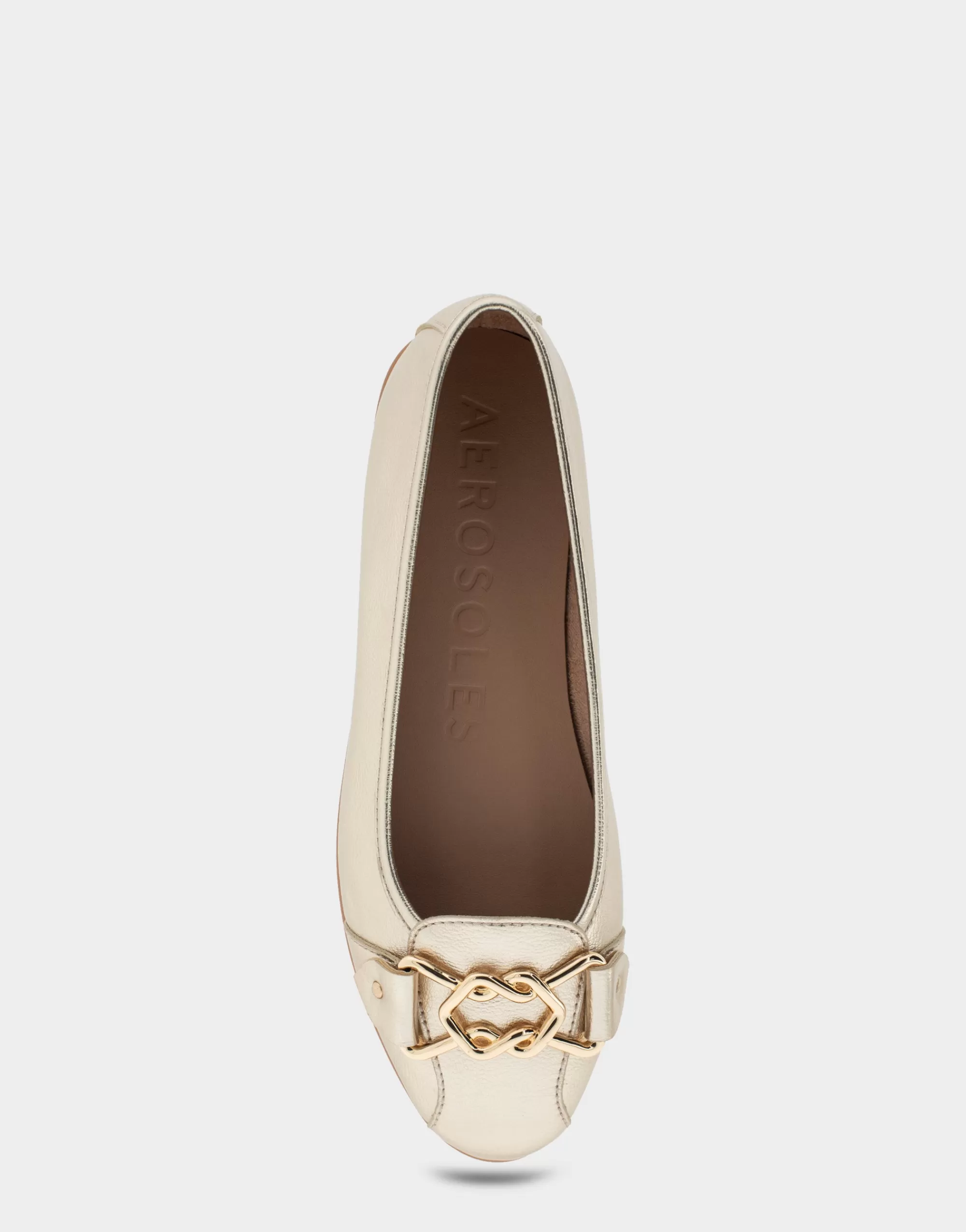 Aerosoles Clogs & Mules | Dress*Comfortable Women's Ornamented Flat in Gold Faux Leather