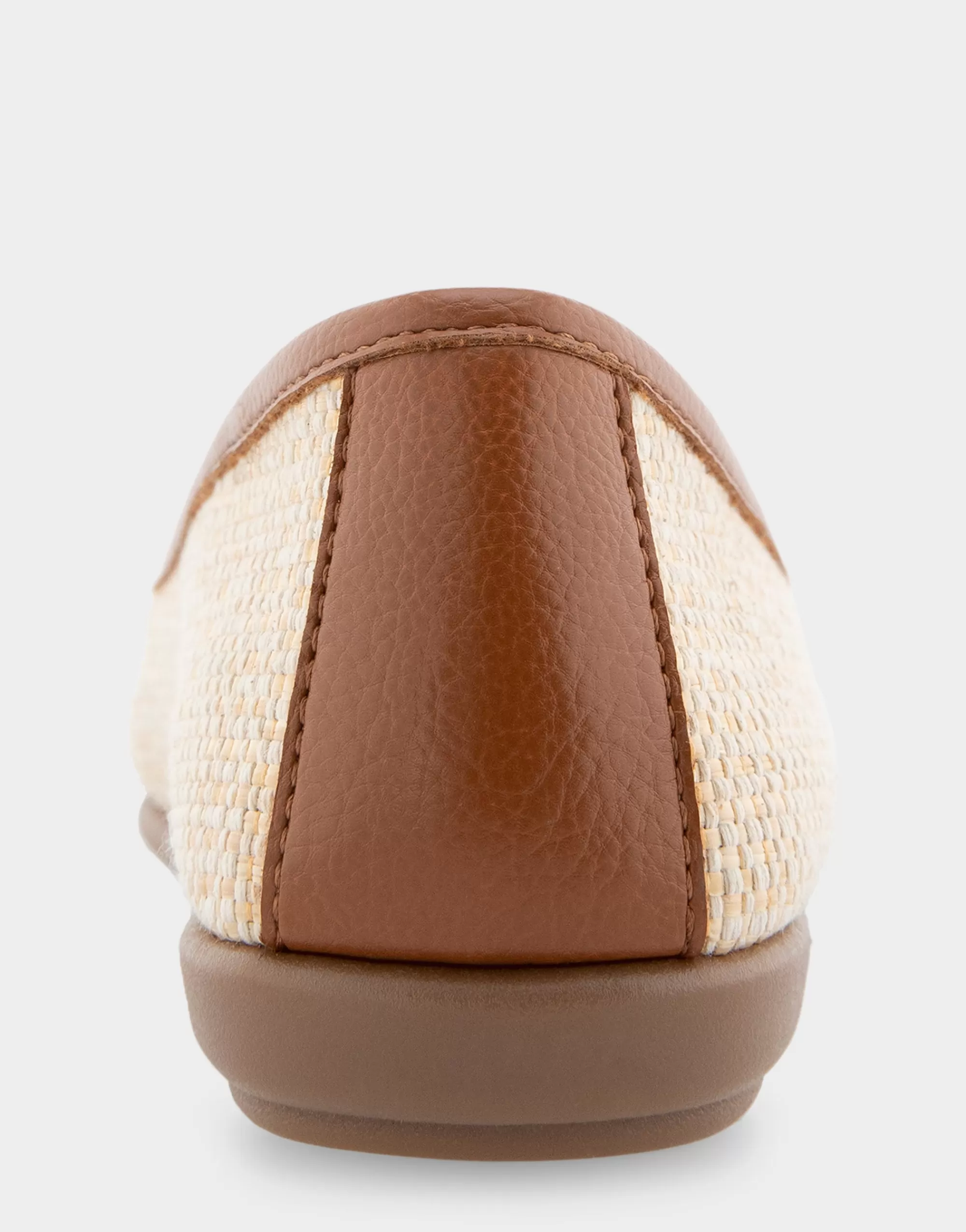 Aerosoles Wide Width Flats*Comfortable Women's Ornamented Flat in Natural Raffia Combo Raffia Fabric
