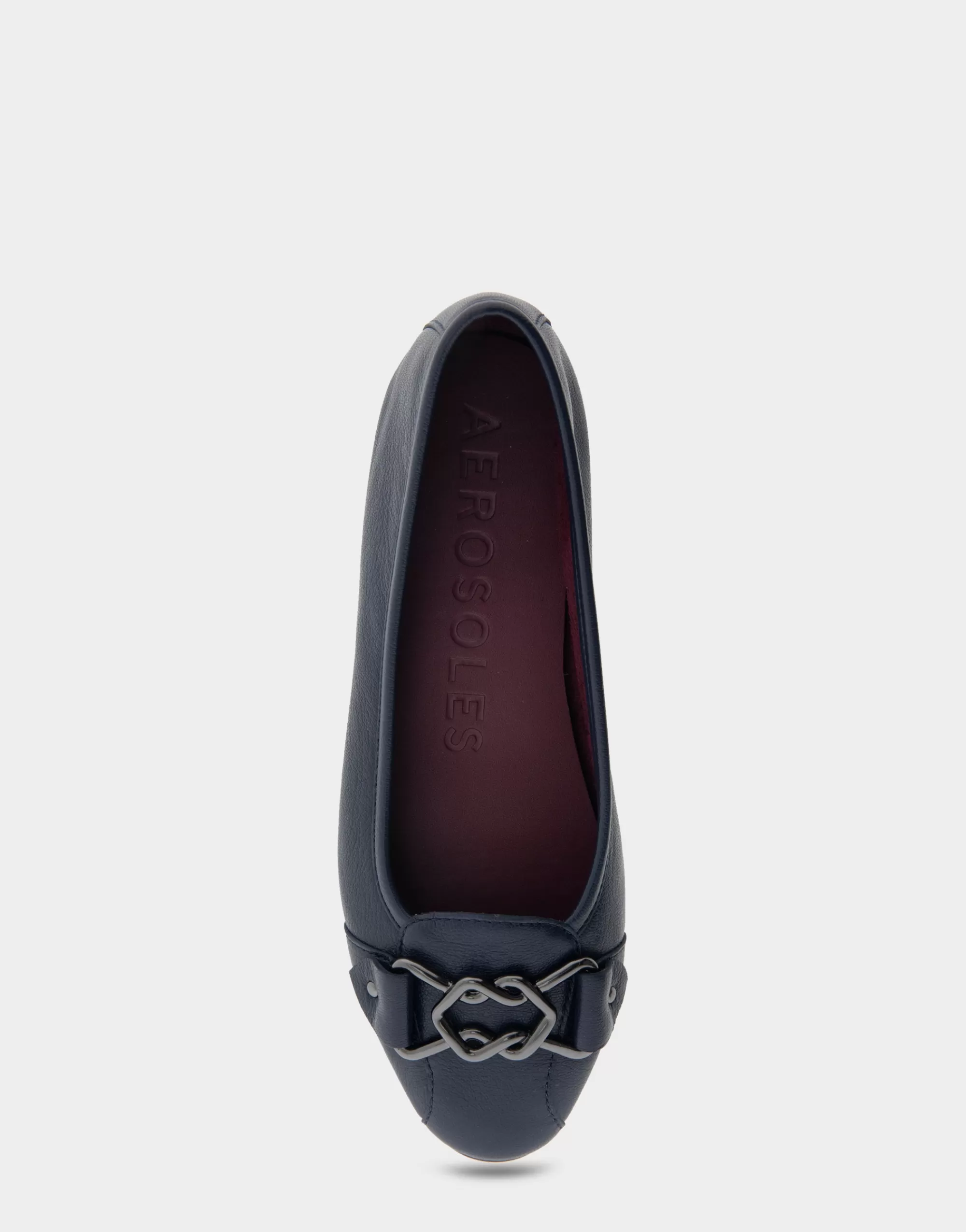 Aerosoles Clogs & Mules | Dress*Comfortable Women's Ornamented Flat in Navy Genuine Leather