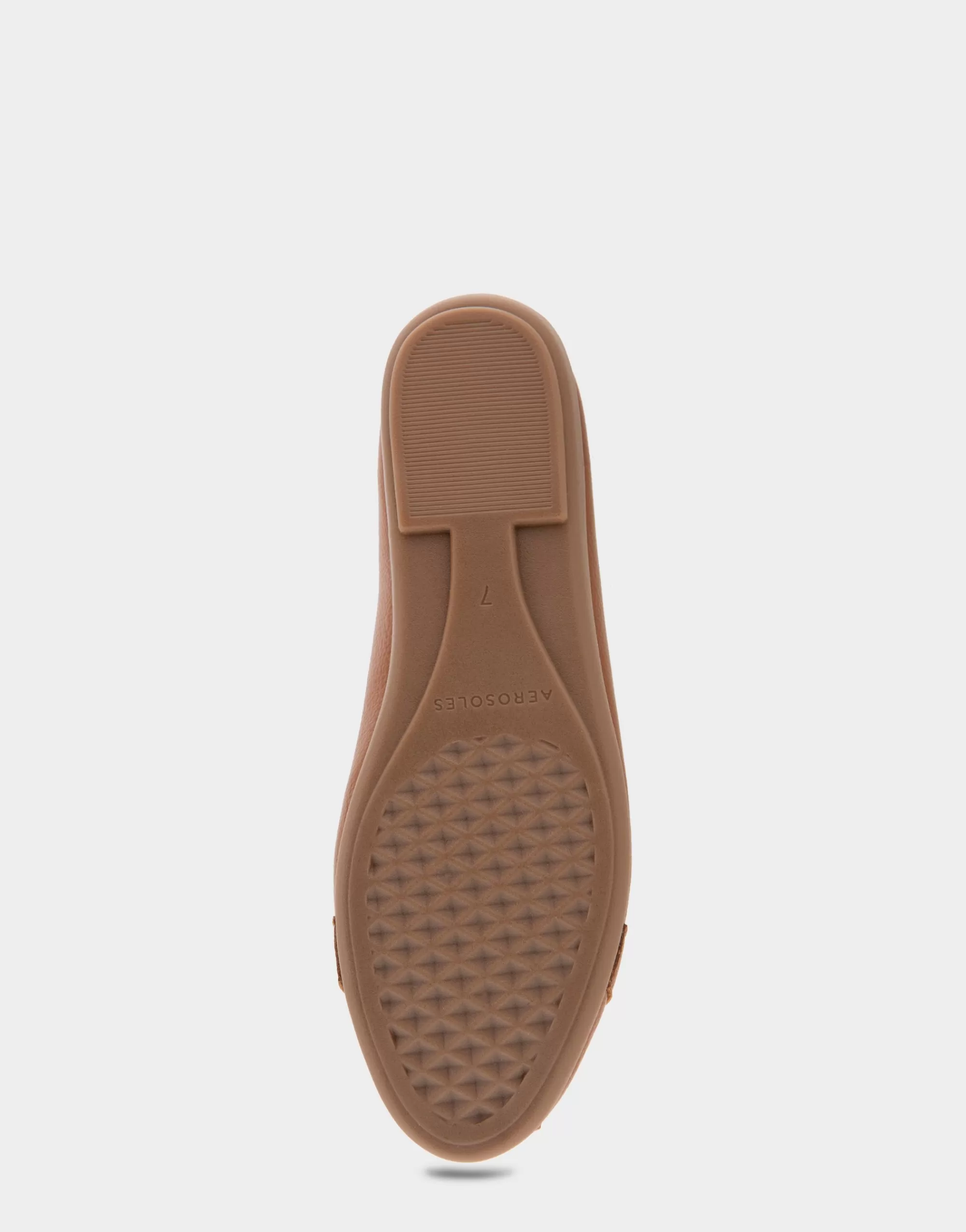 Aerosoles Wide Width Flats*Comfortable Women's Ornamented Flat in Tan Faux Leather
