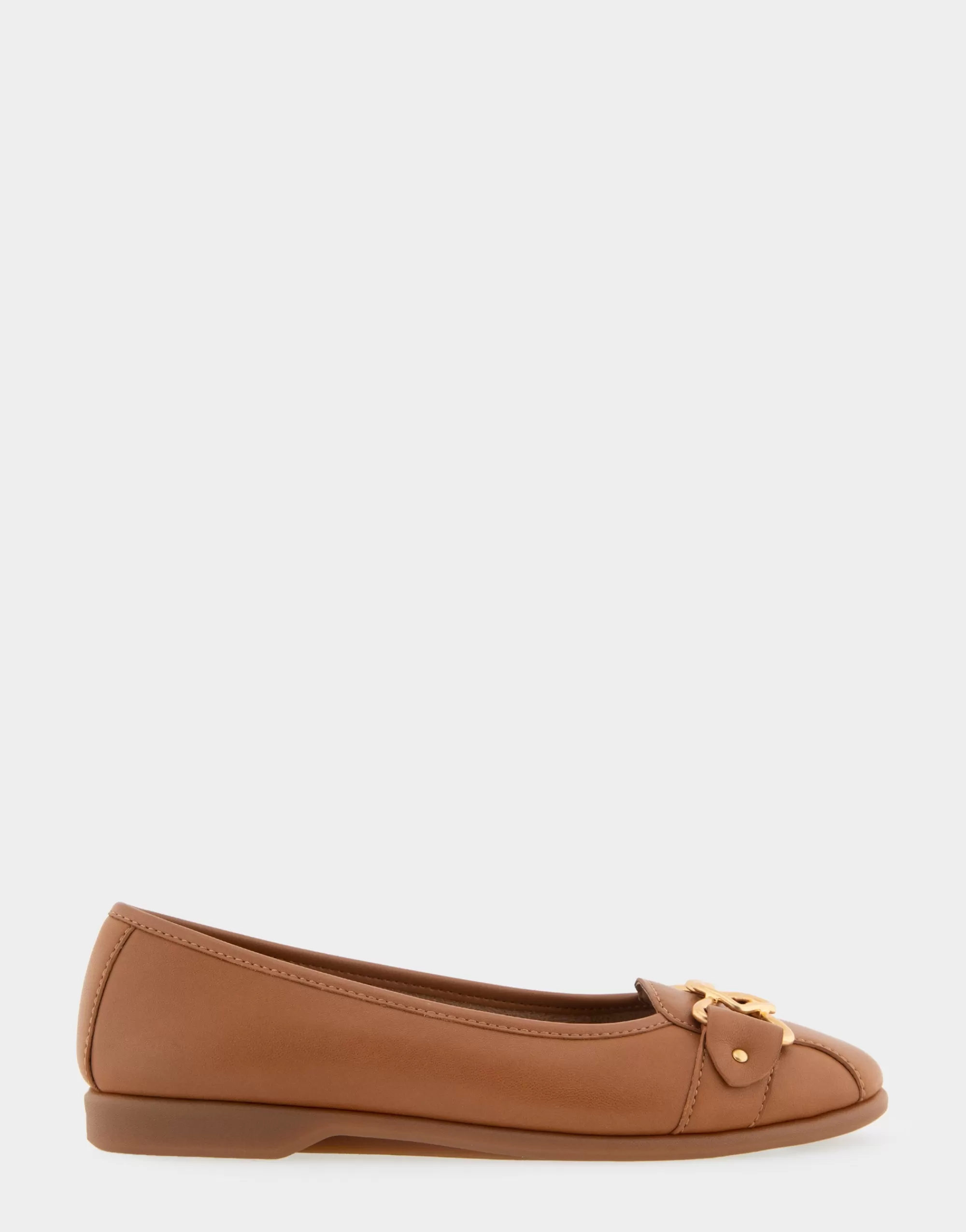 Aerosoles Clogs & Mules | Dress*Comfortable Women's Ornamented Flat in Tan Genuine Leather