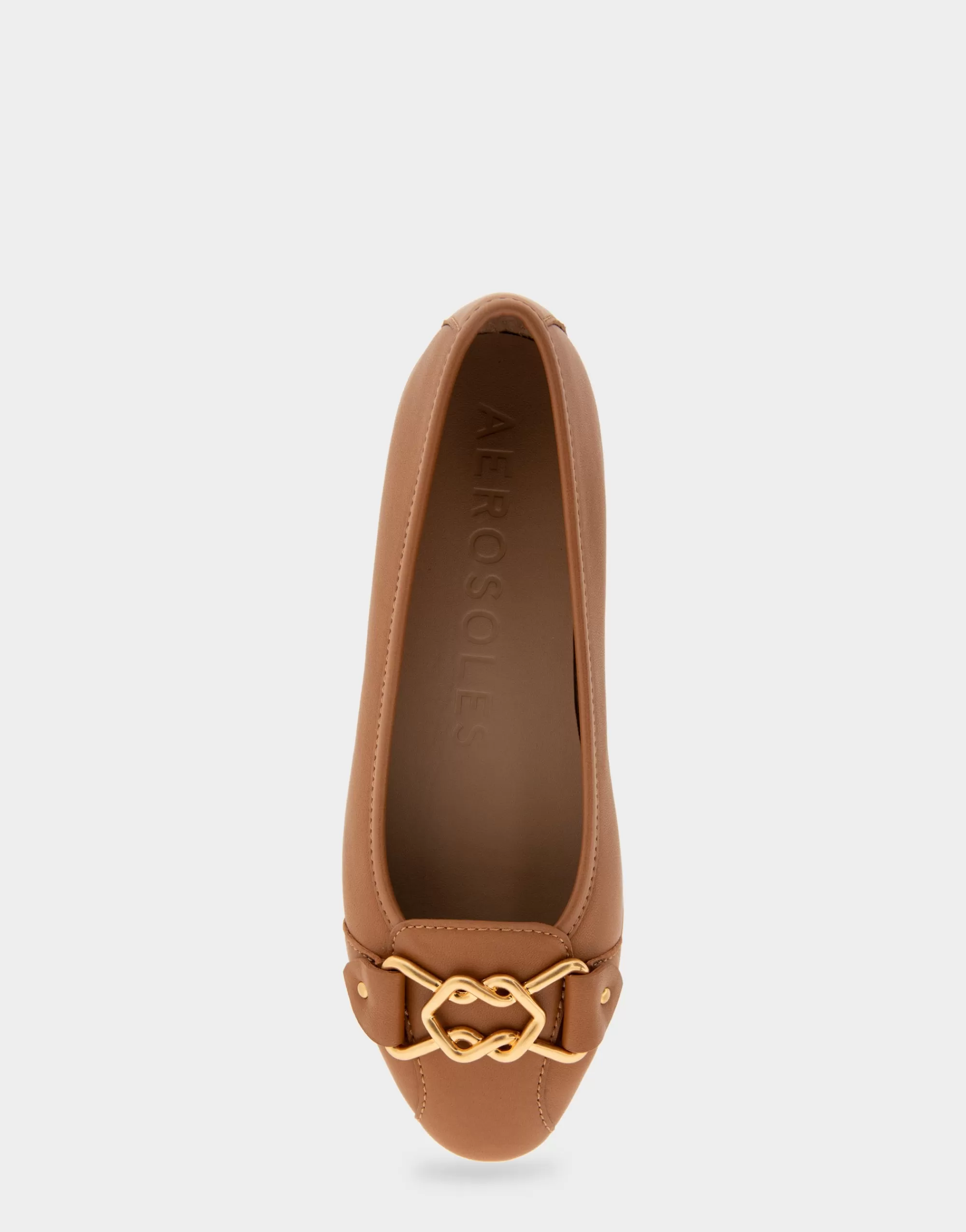 Aerosoles Clogs & Mules | Dress*Comfortable Women's Ornamented Flat in Tan Genuine Leather