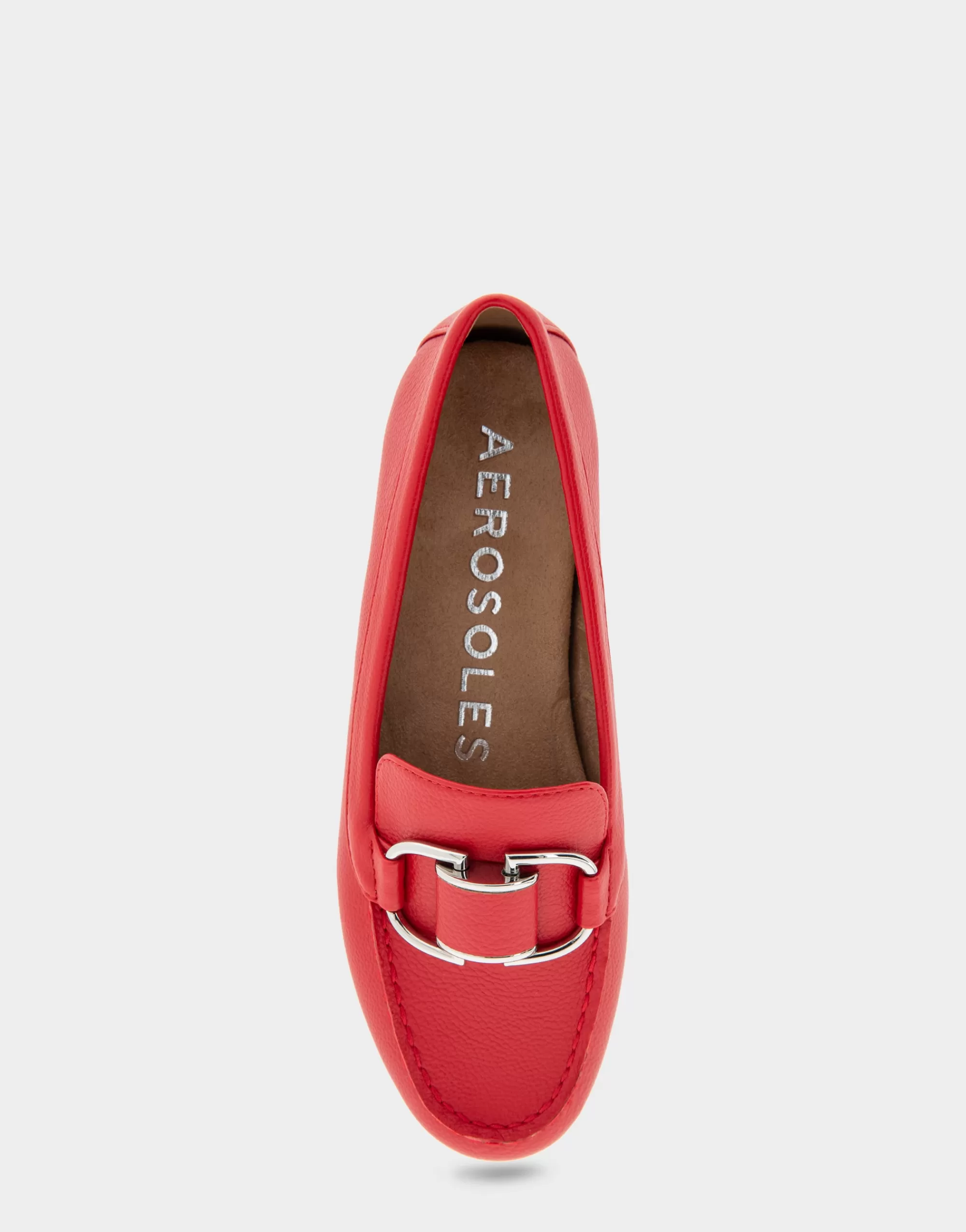 Aerosoles Wide Width Flats | Loafers*Comfortable Women's Ornamented Loafer in Racing Red Faux Leather
