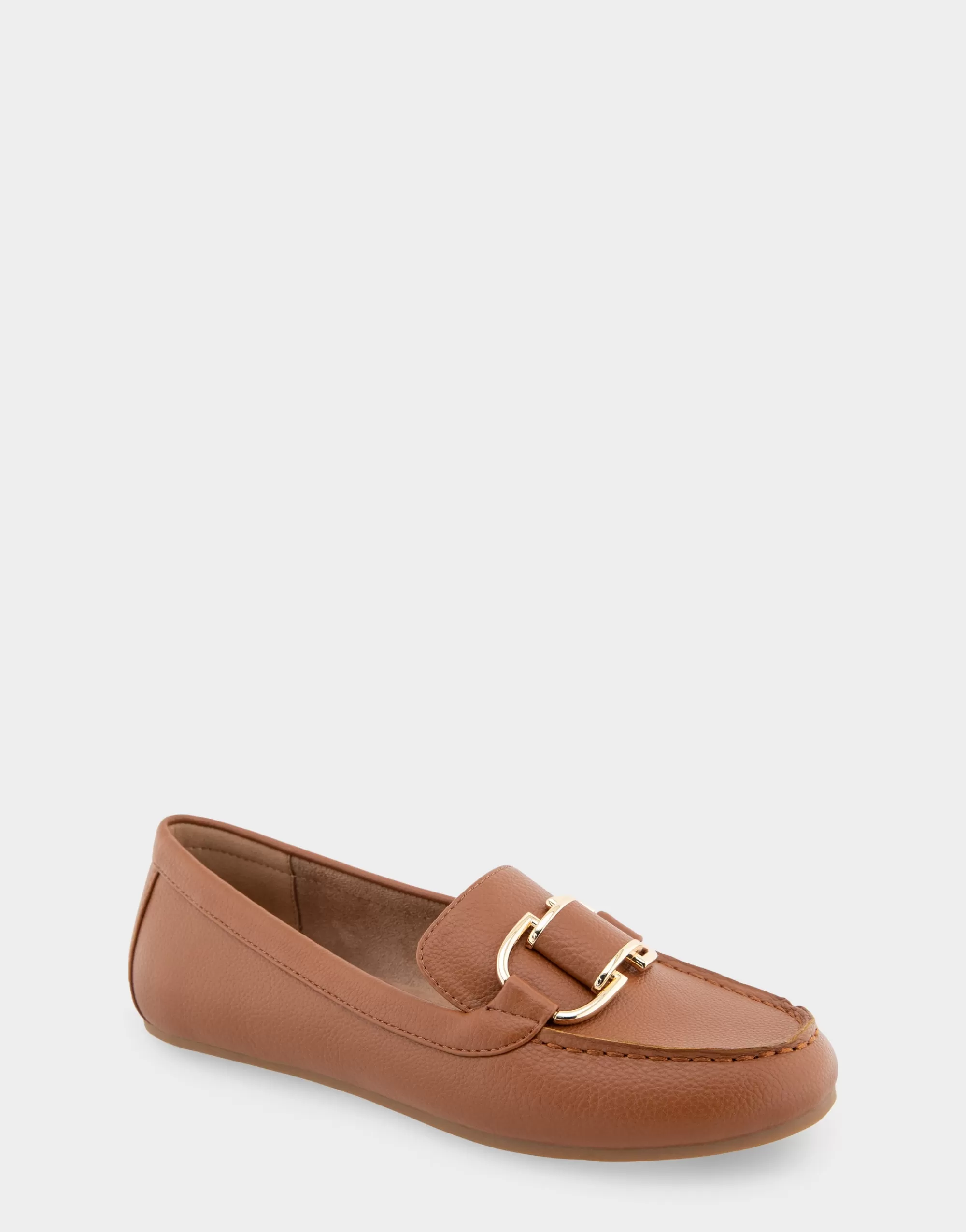 Aerosoles Wide Width Flats | Loafers*Comfortable Women's Ornamented Loafer in Tan Faux Leather