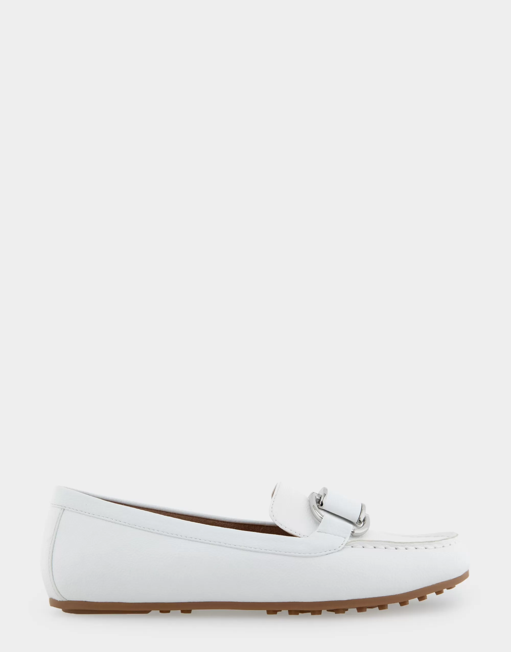 Aerosoles Wide Width Flats | Loafers*Comfortable Women's Ornamented Loafer in White Faux Leather