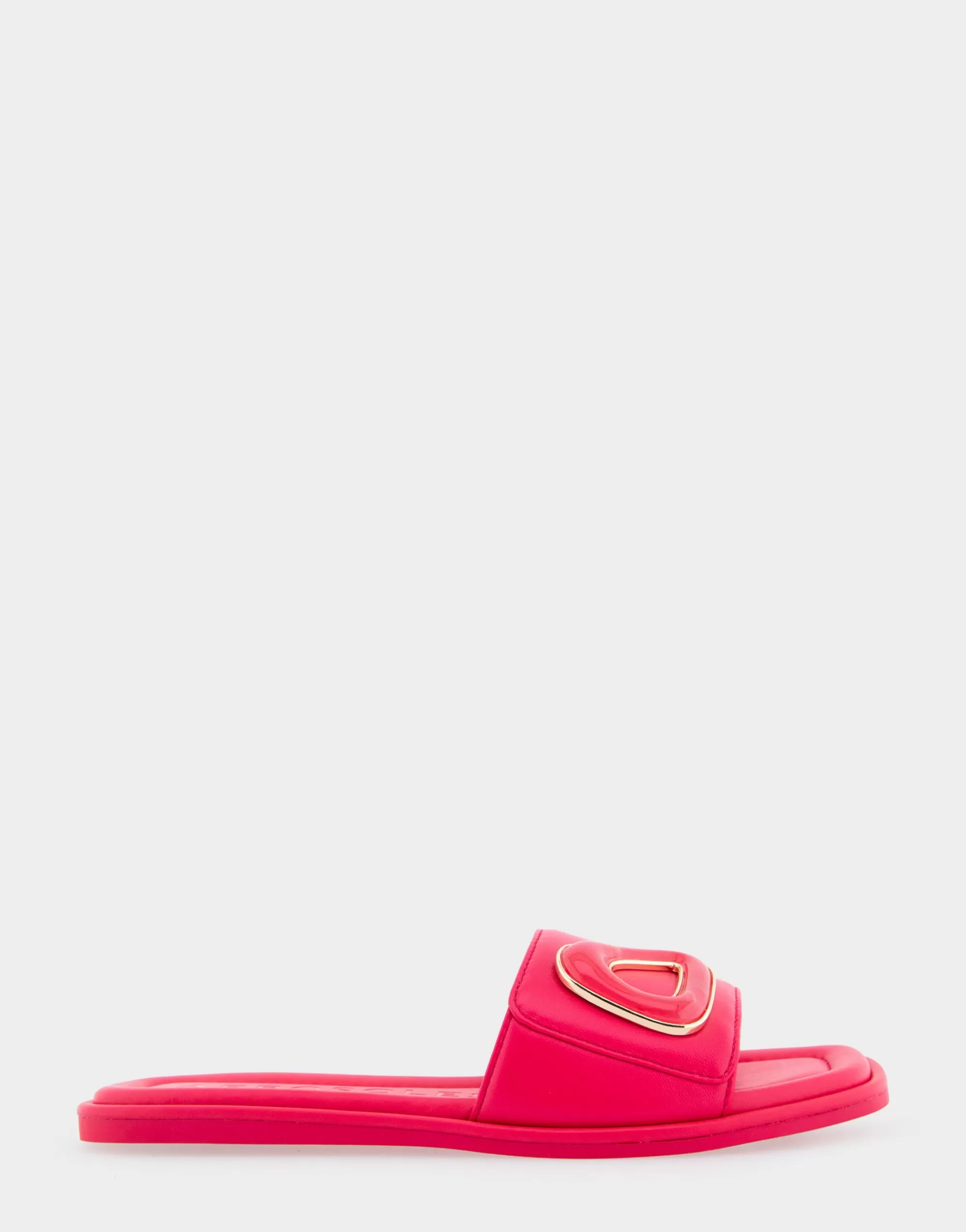 Aerosoles Slides | Flats*Comfortable Women's Ornamented Single Band Slide Sandal in Virtual Pink Leather