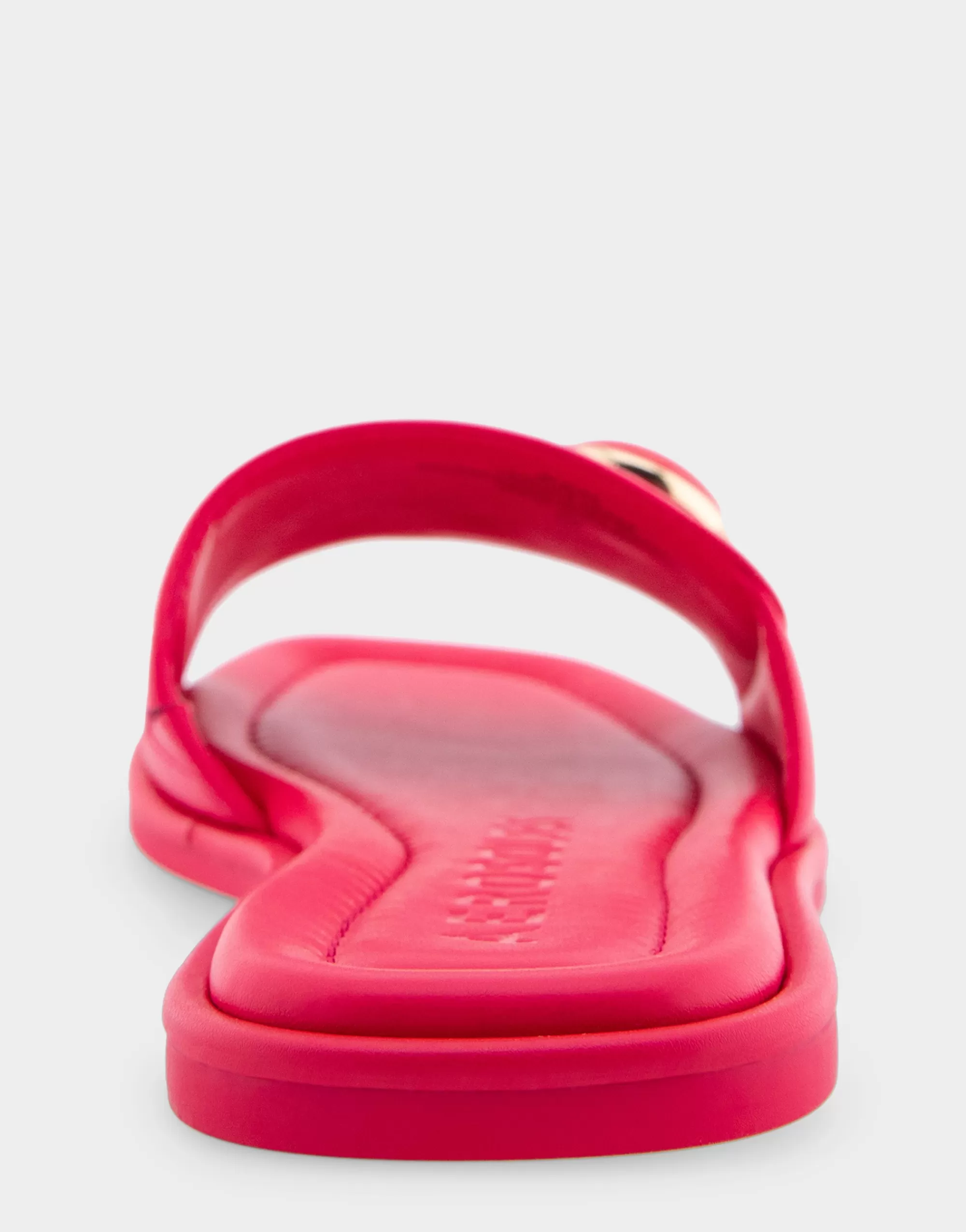 Aerosoles Slides | Flats*Comfortable Women's Ornamented Single Band Slide Sandal in Virtual Pink Leather