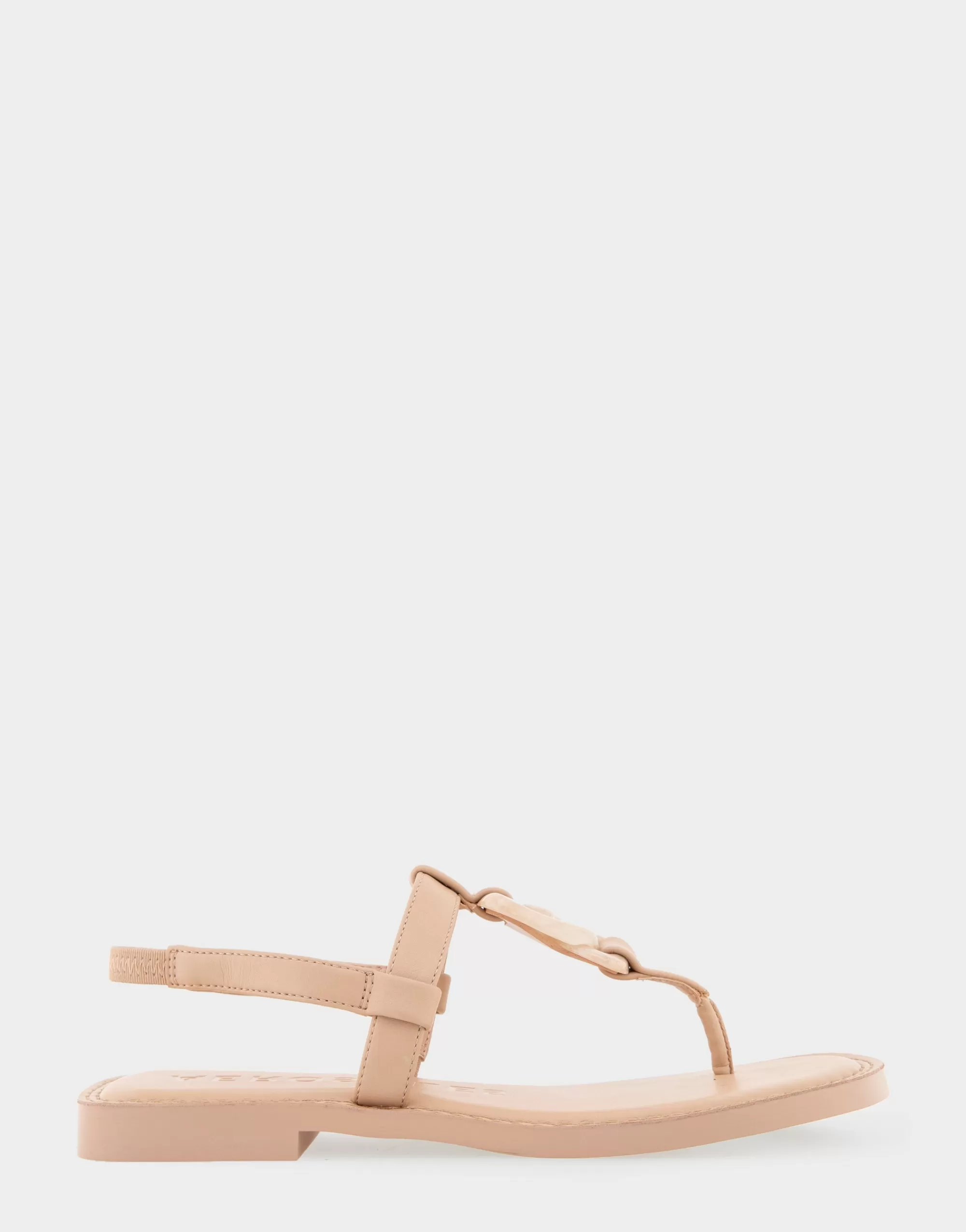 Aerosoles Slides | Flats*Comfortable Women's Ornamented Slingback Strap Thong Sandal in Cipria Faux Leather