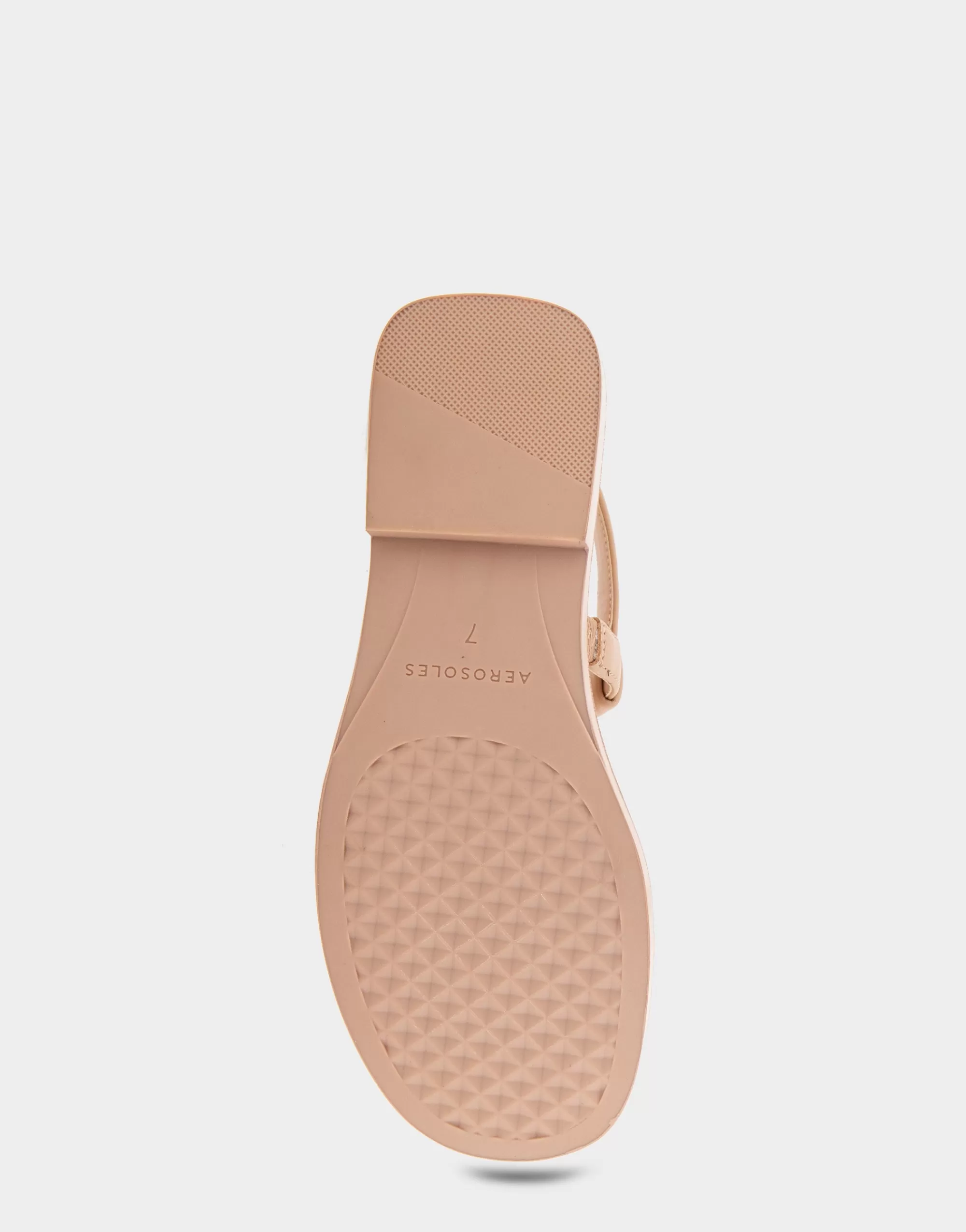 Aerosoles Slides | Flats*Comfortable Women's Ornamented Slingback Strap Thong Sandal in Cipria Faux Leather