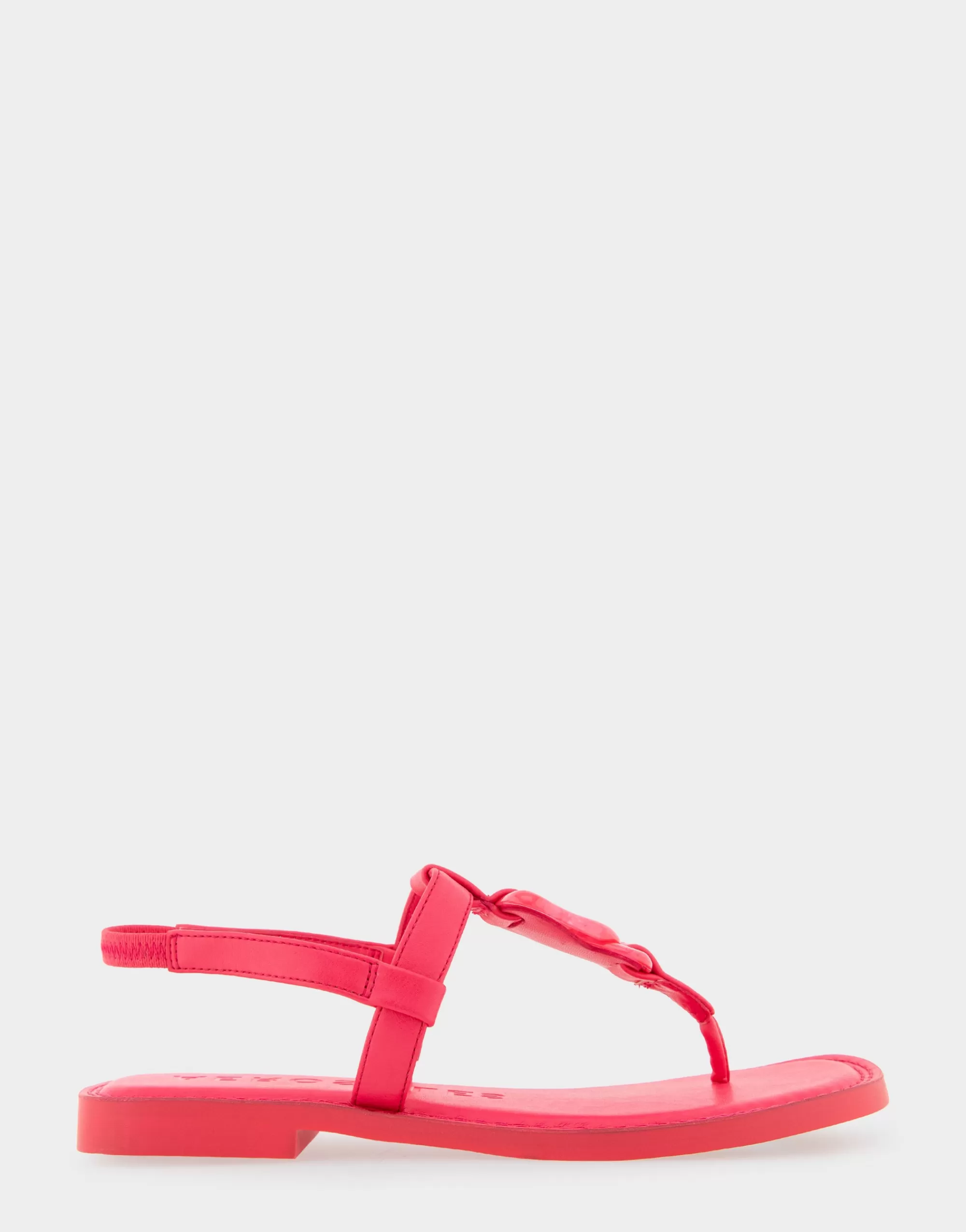 Aerosoles Slides | Flats*Comfortable Women's Ornamented Slingback Strap Thong Sandal in Virtual Pink Faux Leather