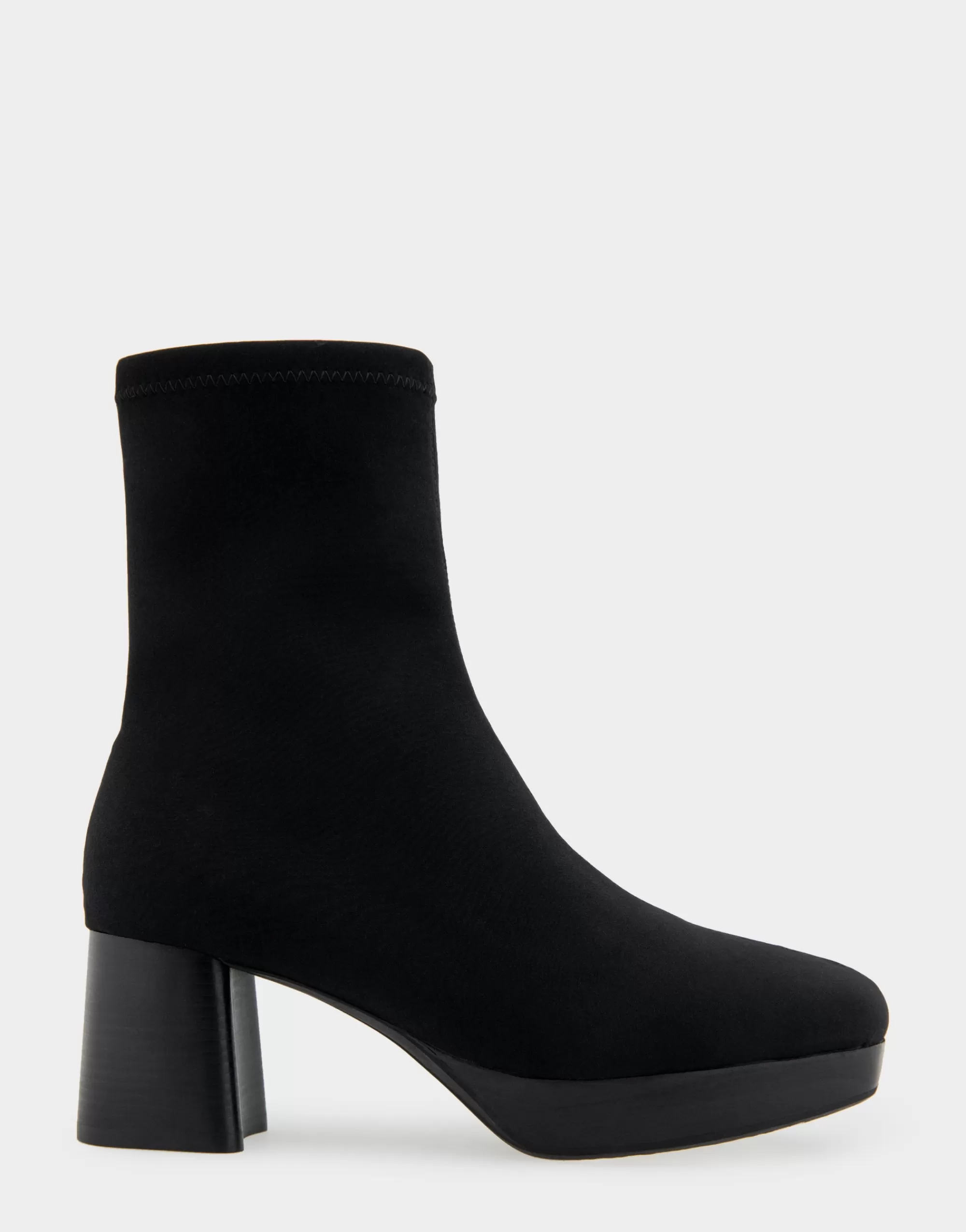 Aerosoles Heeled Boots | Ankle Boots*Comfortable Women's Platform Boot in Black Stretch Gabardine Fabric Fabric