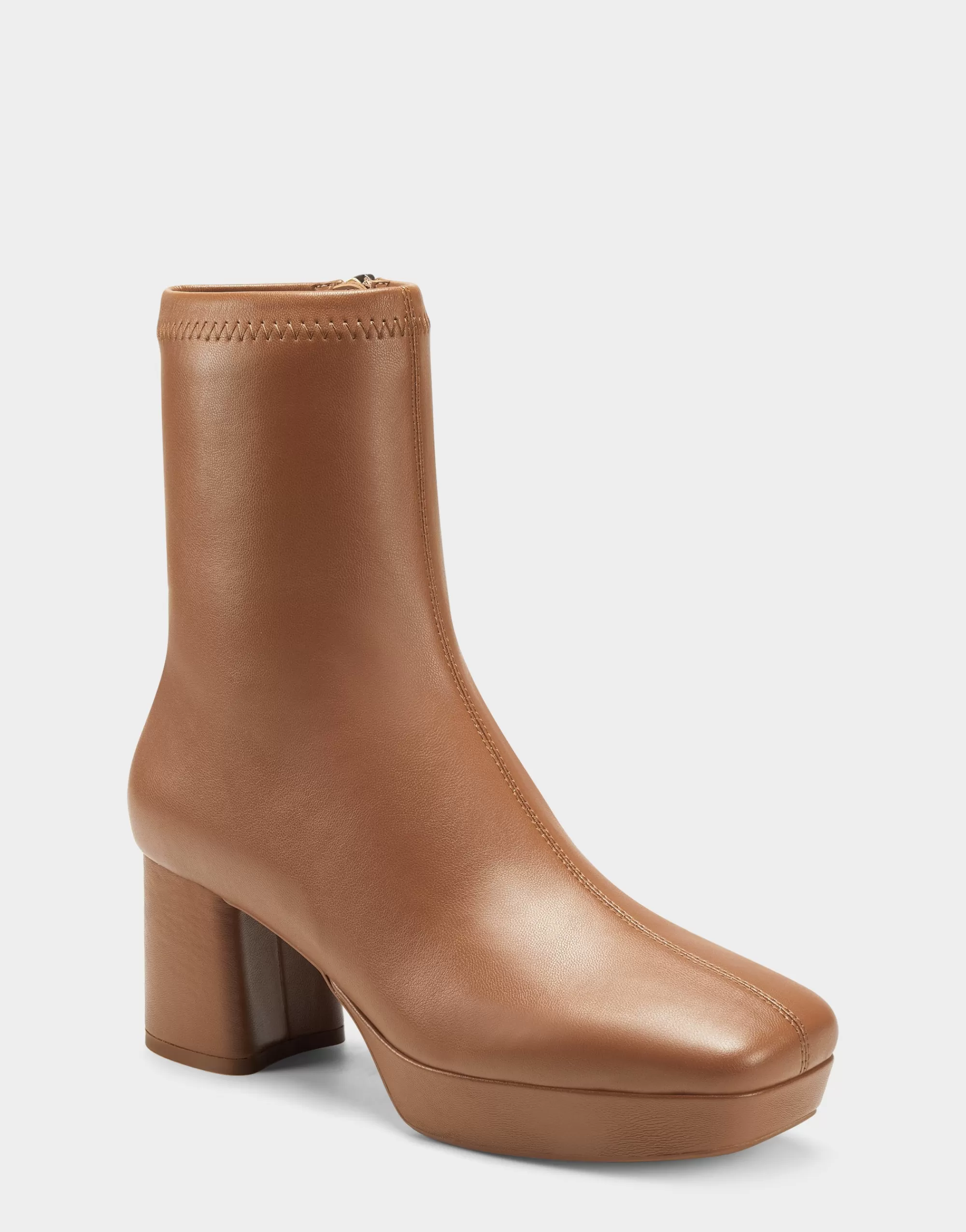 Aerosoles Heeled Boots | Ankle Boots*Comfortable Women's Platform Boot in Luggage Stretch Faux Leather
